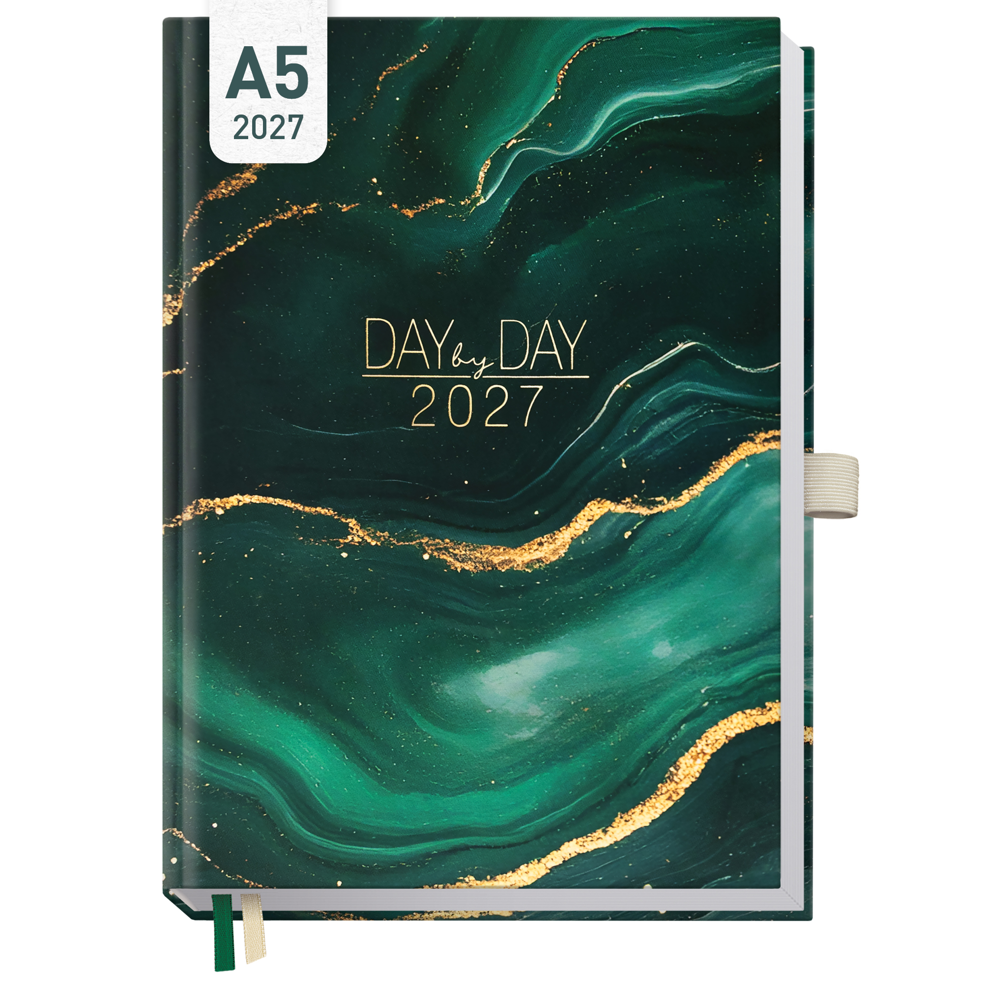 Artikelbild 1 des Artikels “Organizer Day by Day A5 2027 [Green Marble] “