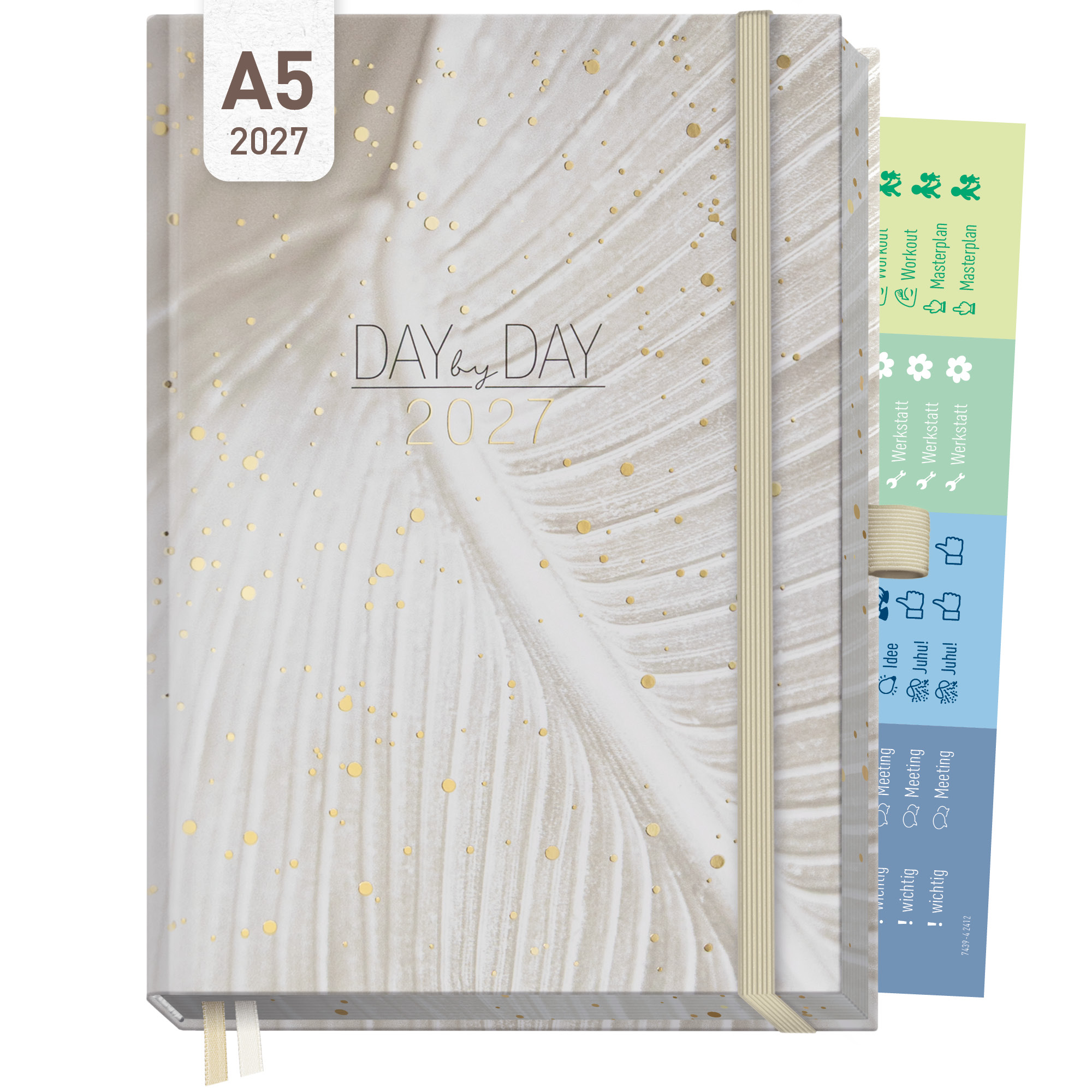 Artikelbild 1 des Artikels “Organizer Day by Day Deluxe A5 2027 [Sparkling Leaf] “