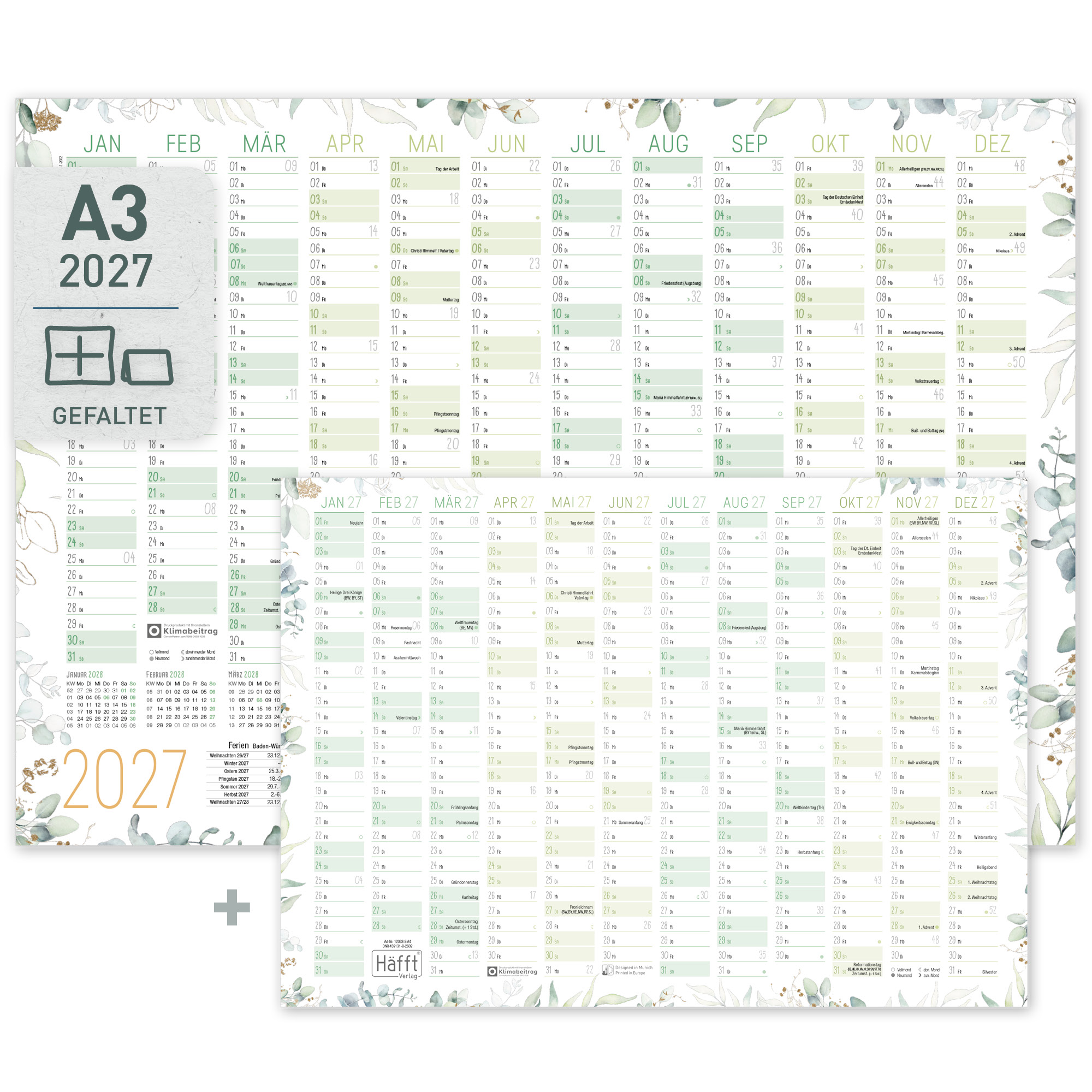 Artikelbild 1 des Artikels “Wandkalender 2027 A3 quer [Blattgold] “