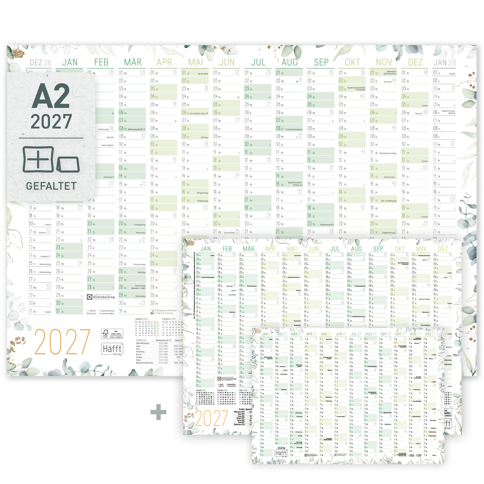 Artikelbild 1 des Artikels “Wandkalender 2027 A2 gefalzt quer [Blattgold] “