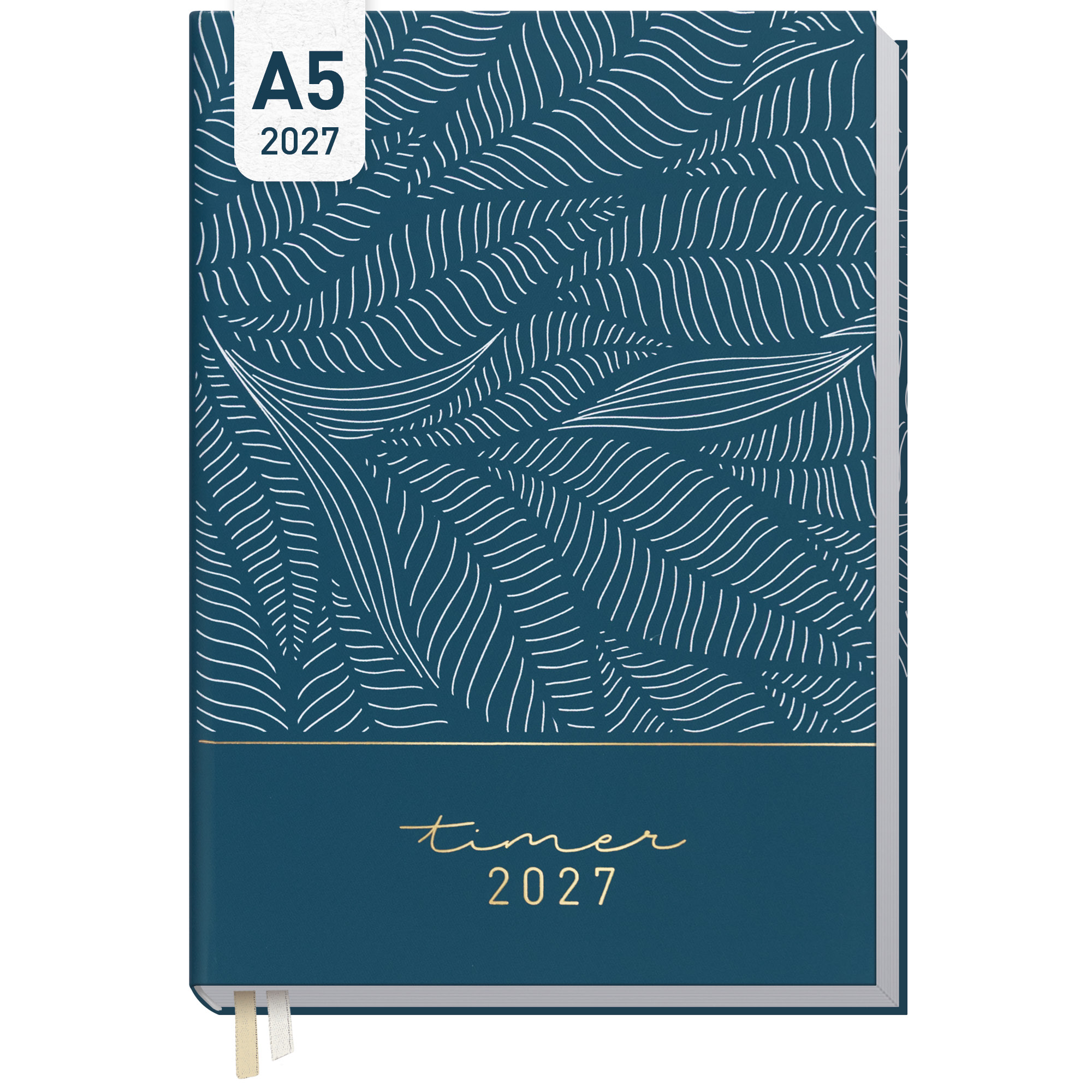 Artikelbild 1 des Artikels “Business-Timer A5 2027 [Fine Leaves blue] “
