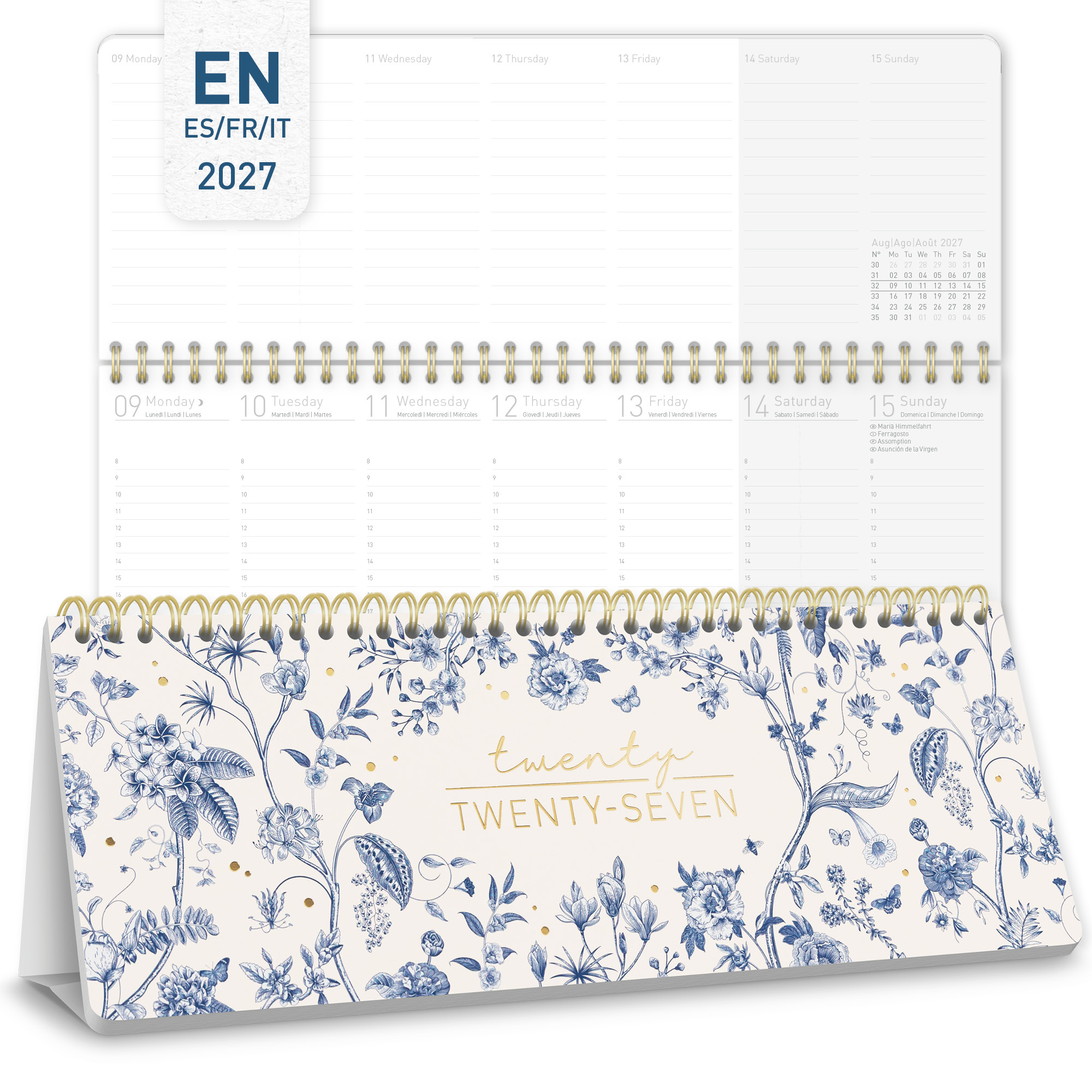 Artikelbild 1 des Artikels “Internationaler Wochen-Tischkalender quer 2027 [Fine Style] “