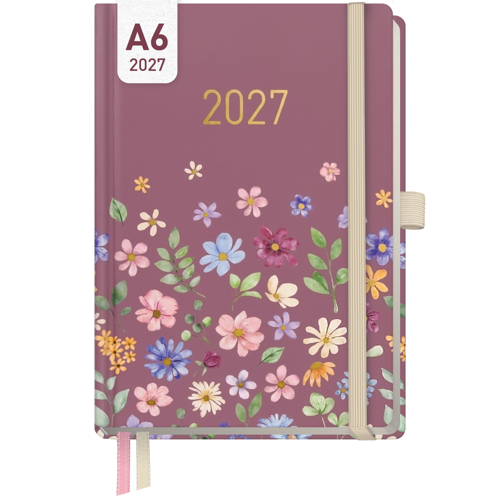 Artikelbild 1 des Artikels “Wochen-Notiz-Kalender A6 2027 [Berry Blossoms] “
