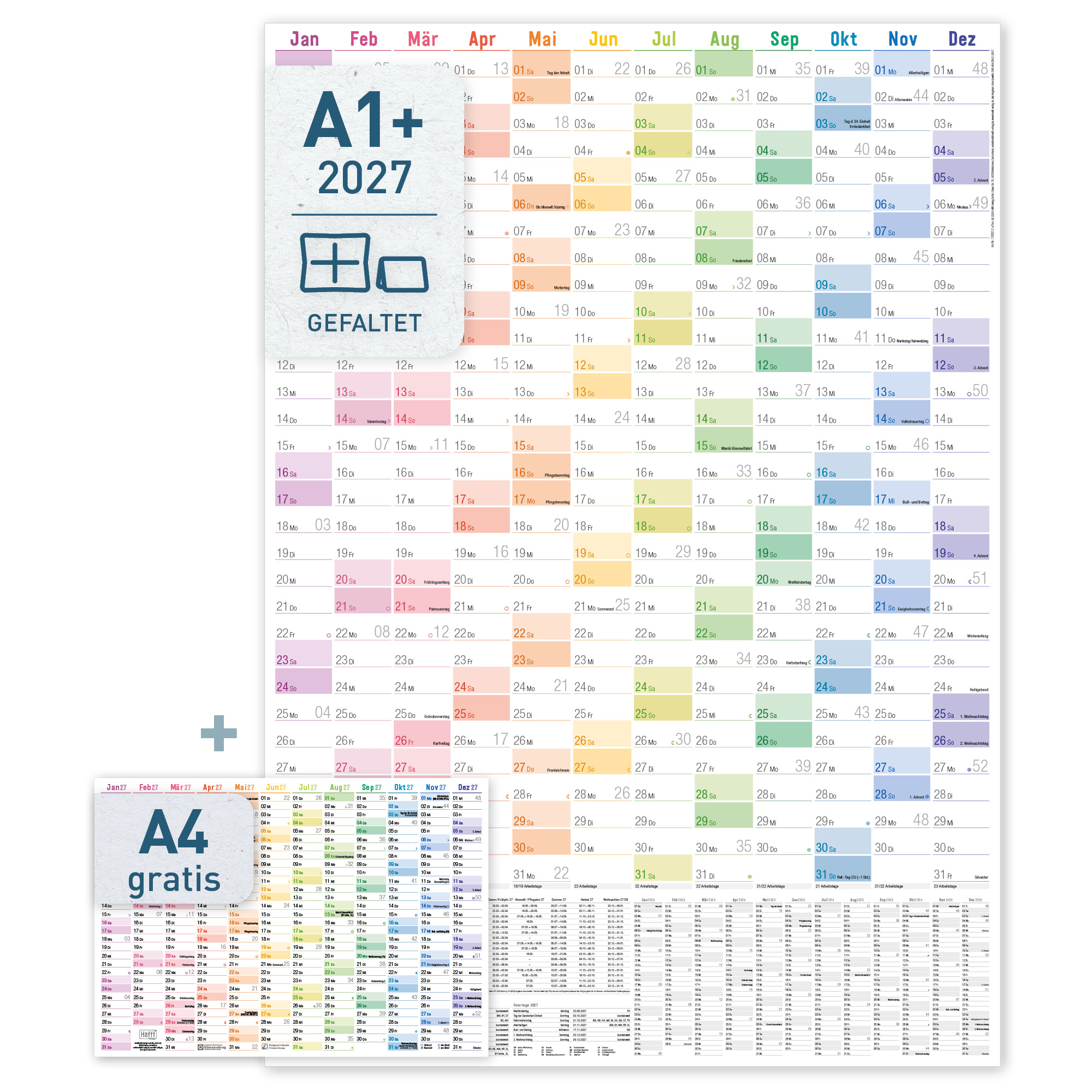 Artikelbild 1 des Artikels “XXL Wandkalender 2027 A1+ Hochformat [Rainbow] “