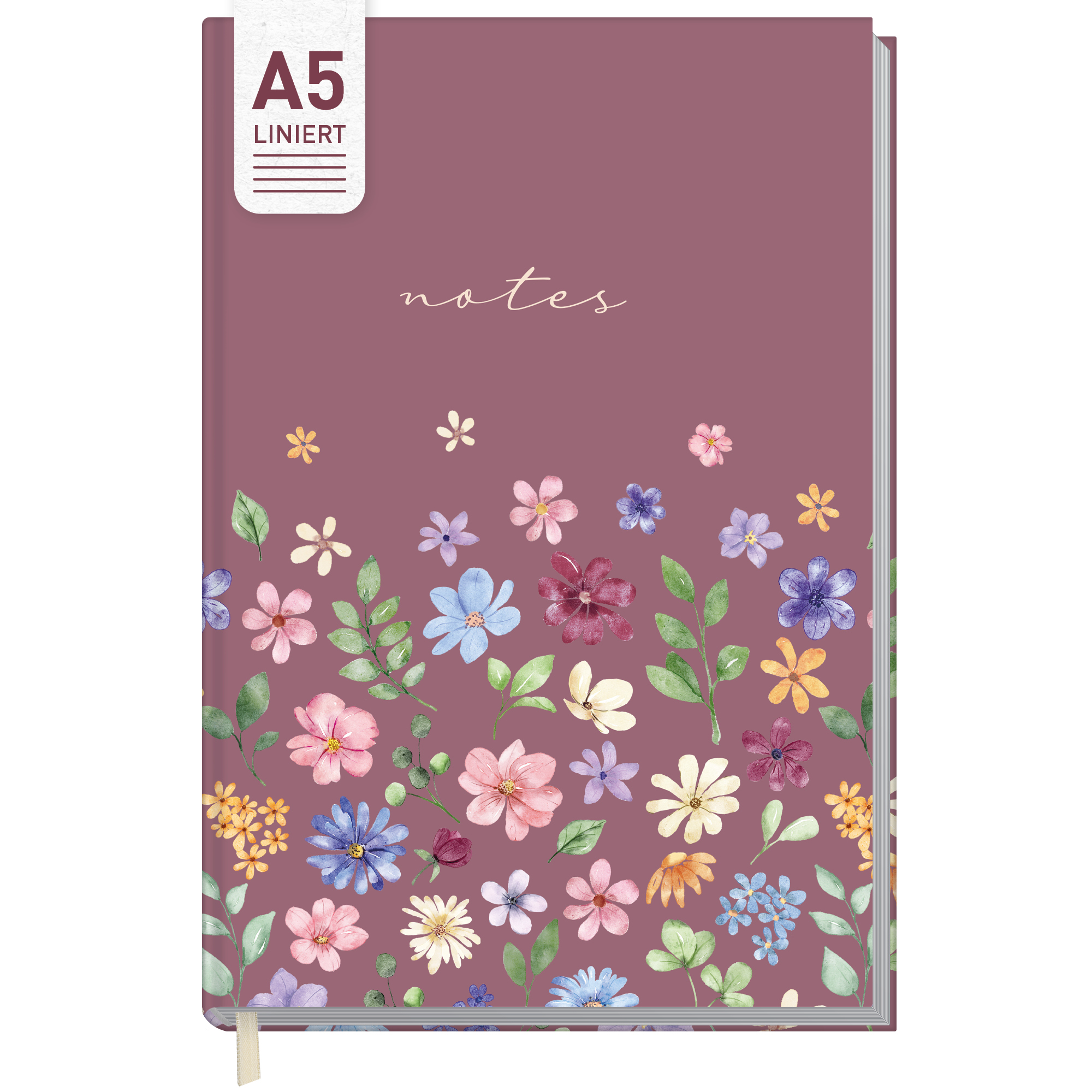 Artikelbild 1 des Artikels “paper&you Notizbuch A5 liniert [Berry Blossoms] “