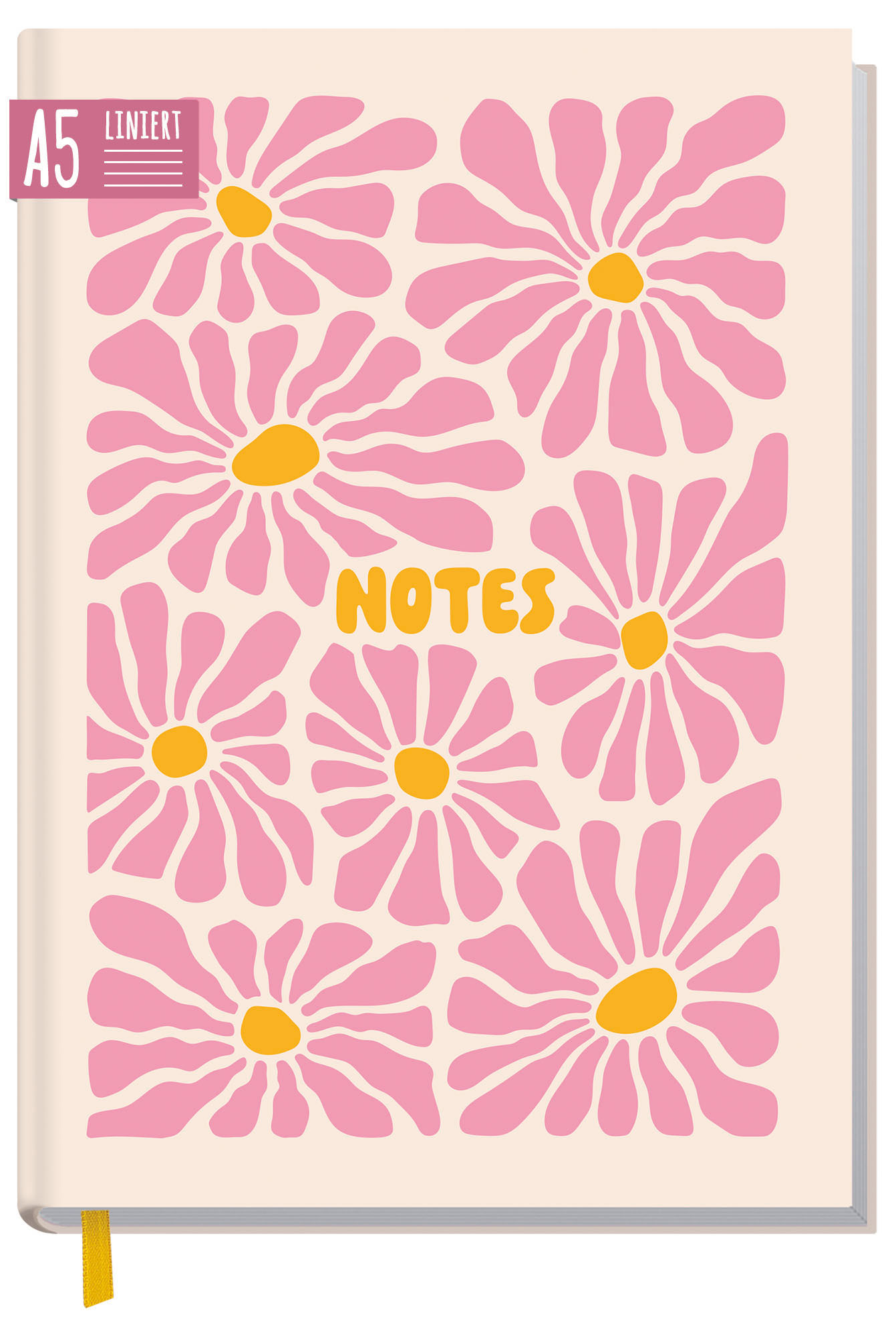 Artikelbild 1 des Artikels “paper&you Notizbuch A5 liniert [Pink Flowers] “