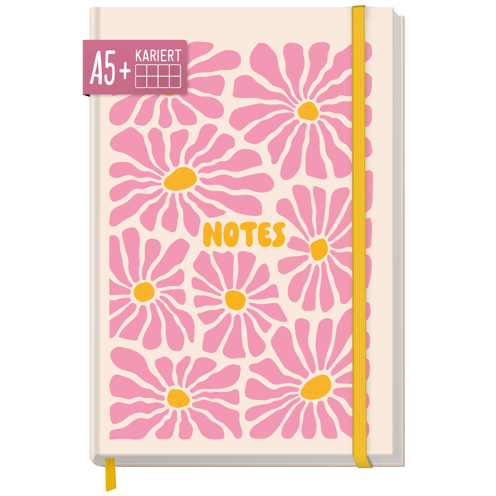 Artikelbild 1 des Artikels “Notizbuch Classic kariert A5+  [Pink Flowers] “