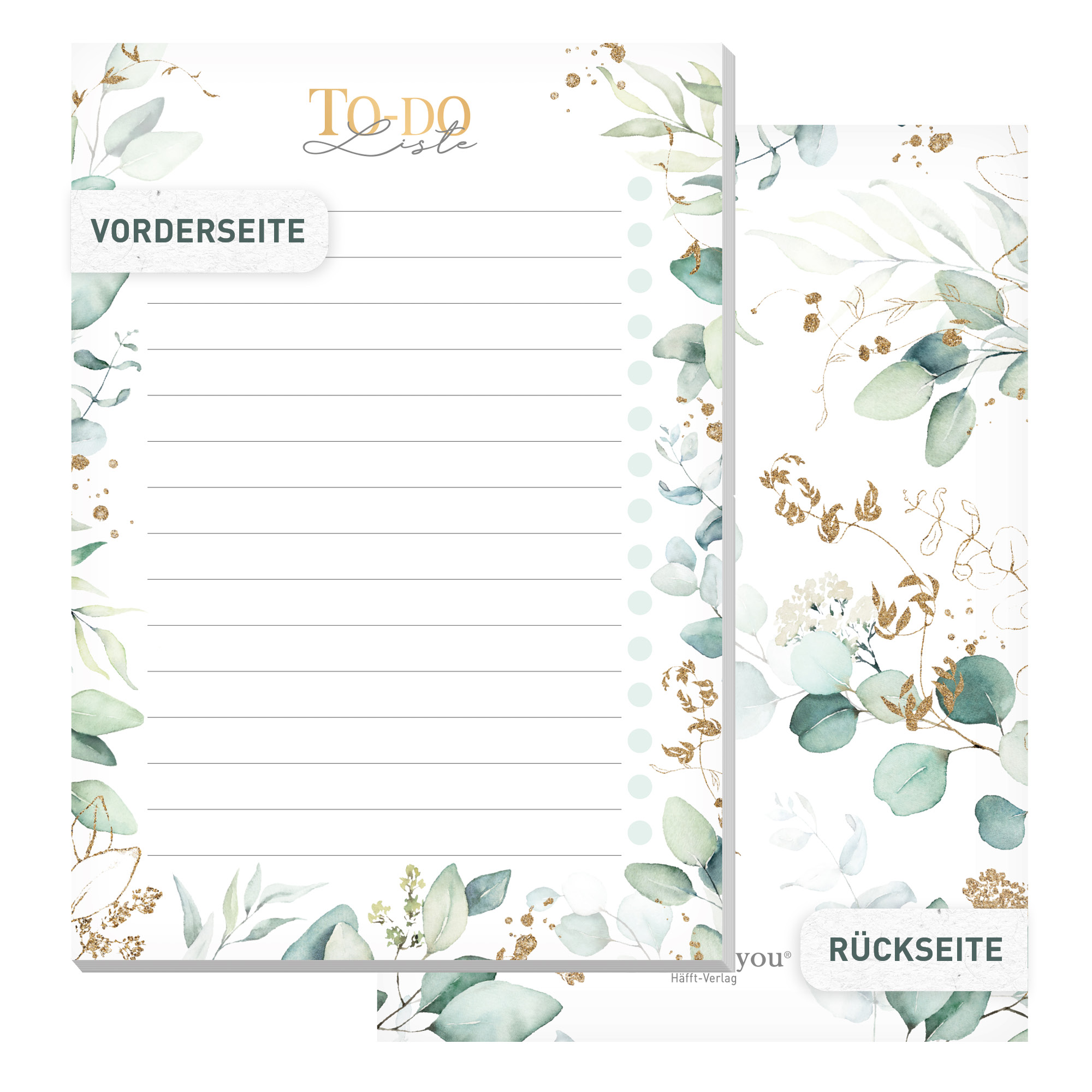 Artikelbild 1 des Artikels “paper&you To-do Listen Block A6 [Blattgold] “