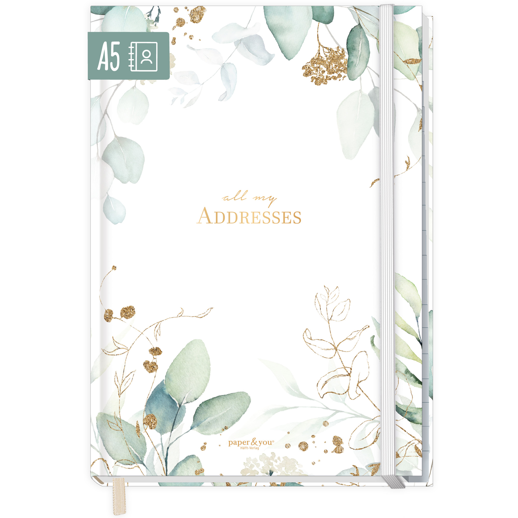 Artikelbild 1 des Artikels “paper&you Adressbuch A5 [Blattgold] “