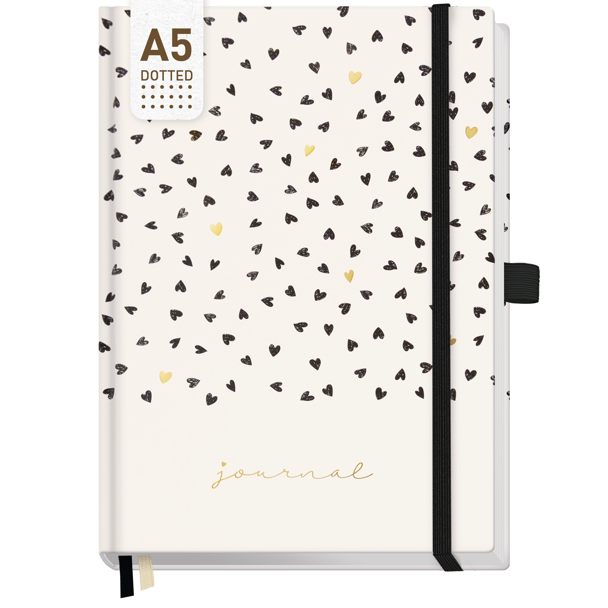 Artikelbild 1 des Artikels “p&y Journal Premium dotted A5 [Golden Hearts] “