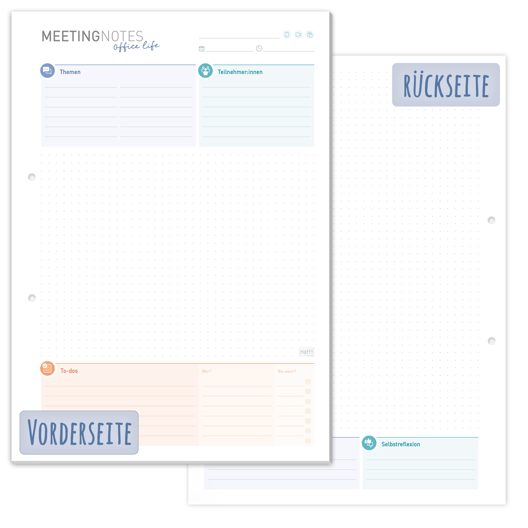 Artikelbild 1 des Artikels “Meeting-Notes Block A4 mit 50 Blatt & Lochung “