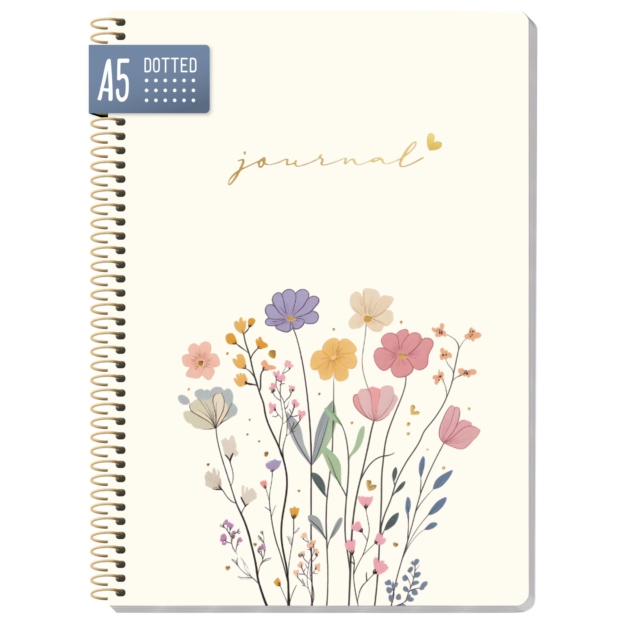 Artikelbild 1 des Artikels “Bullet Journal dotted A5 mit Spiralbindung [Flower Joy] “