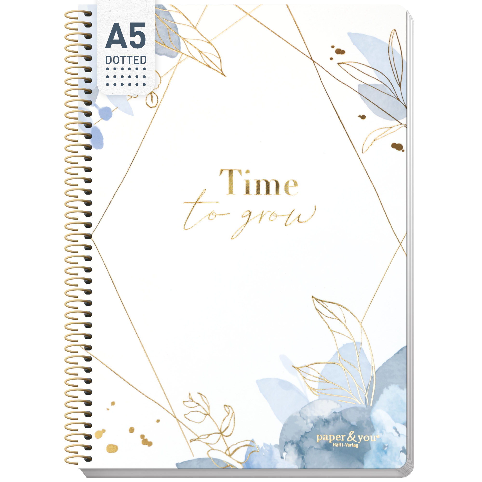 Artikelbild 1 des Artikels “Bullet Journal dotted A5 mit Spiralbindung [Time to Grow] “