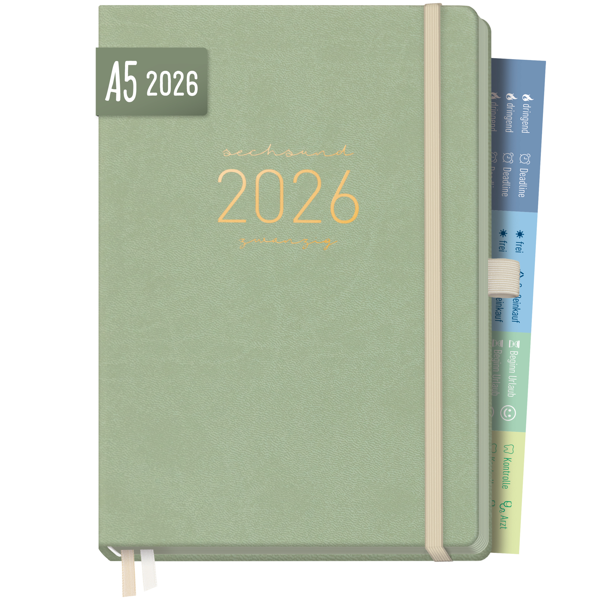 Artikelbild 1 des Artikels “Häfft® Chäff-Timer Deluxe Kalender 2026 A5 mit Kunstleder-Einband 