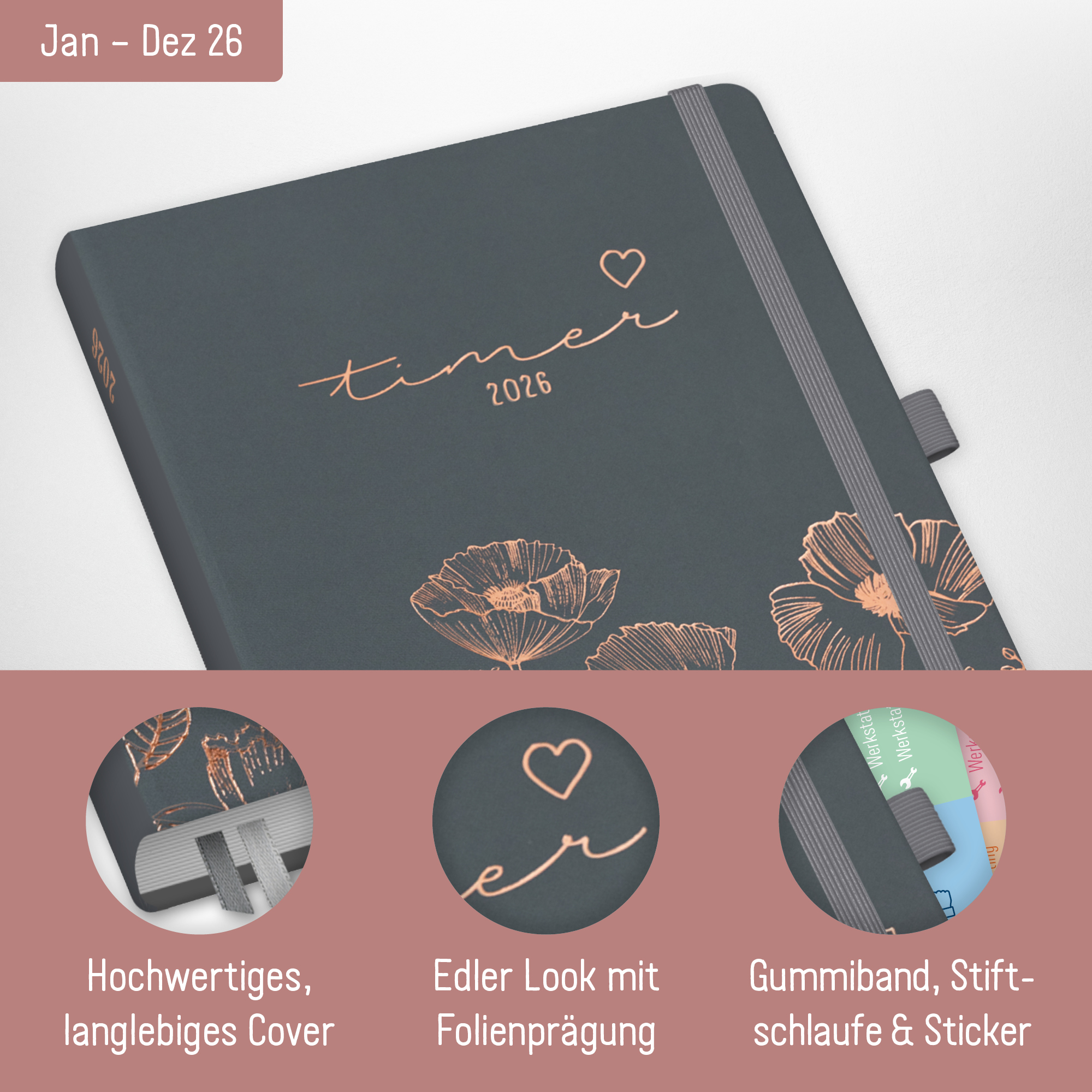 Artikelbild 2 des Artikels “Chäff-Timer Premium A5 2026 [Poppy] “