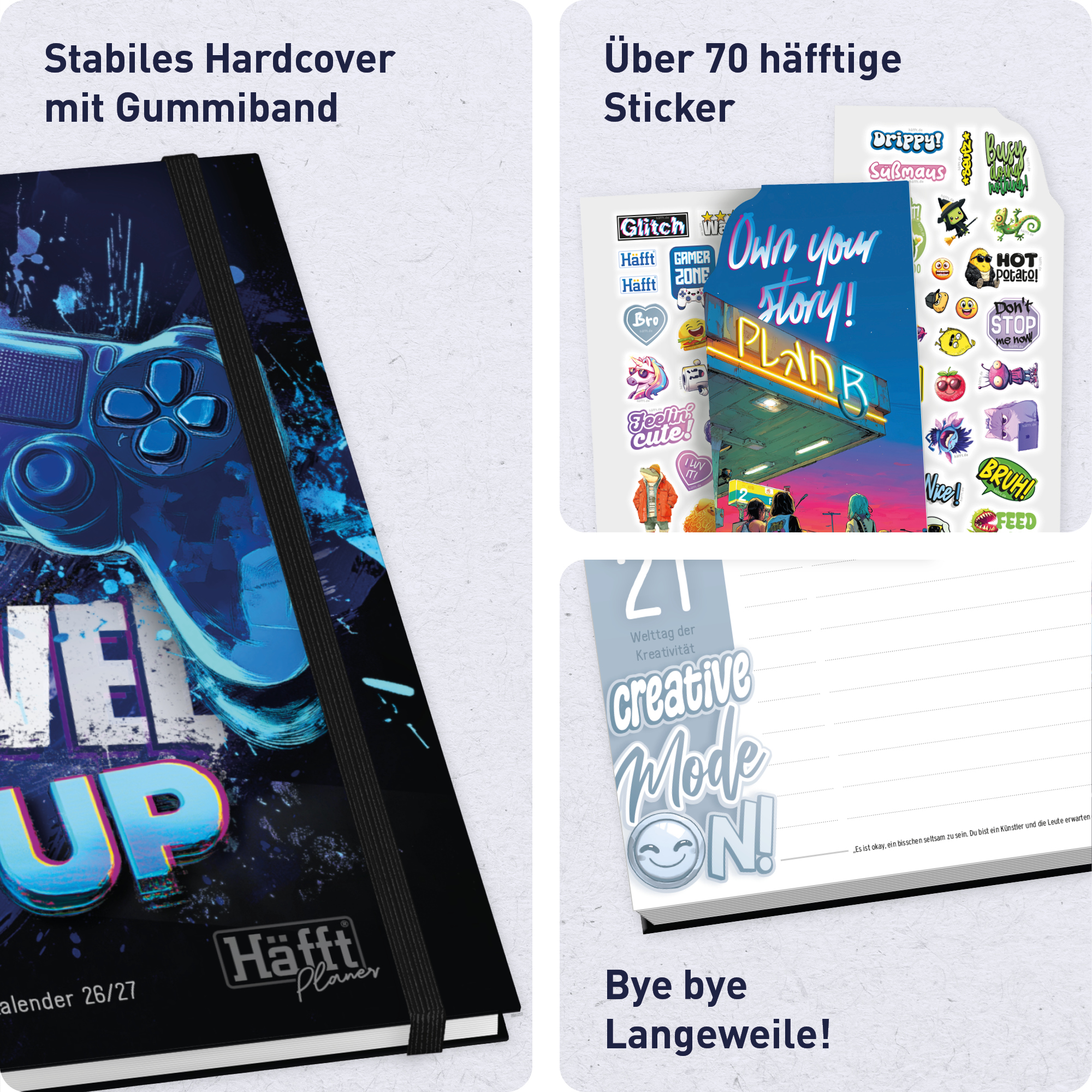 Artikelbild 2 des Artikels “Häfft Planer Premium A5 2026/2027 [Level Up] “