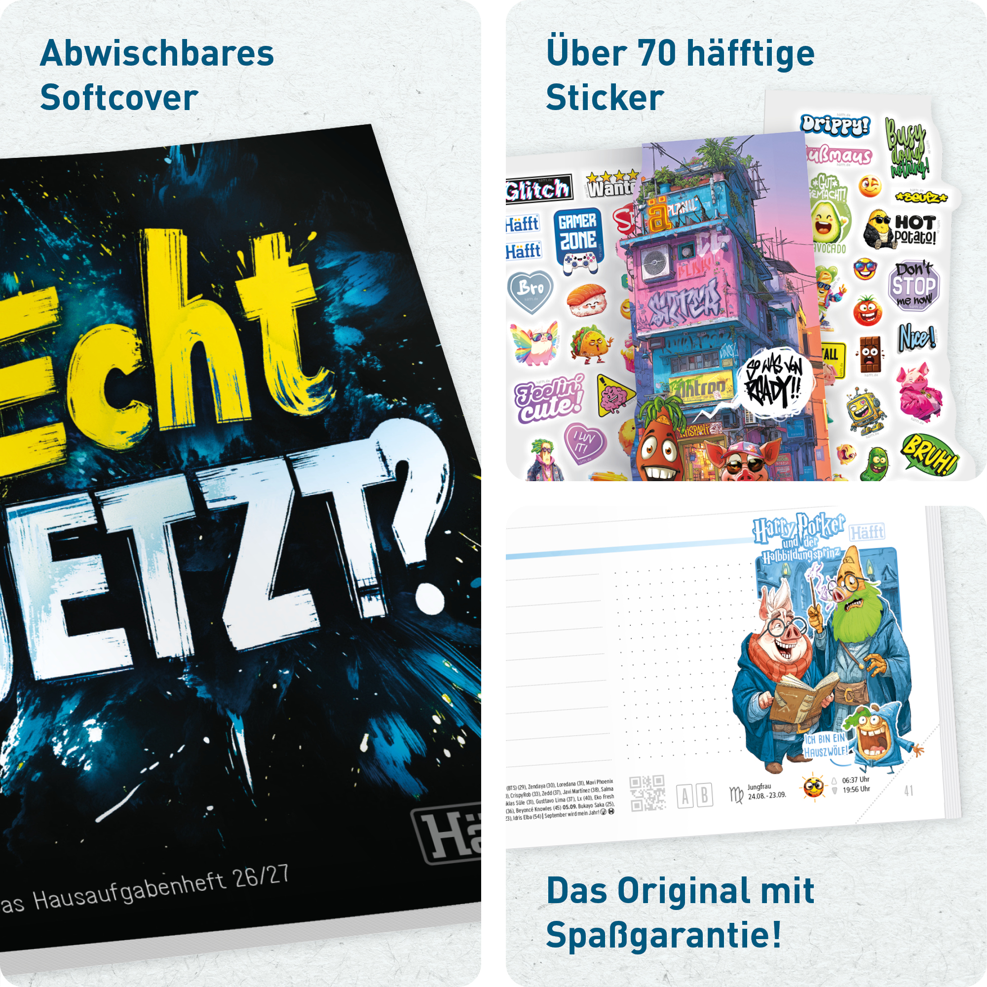 Artikelbild 2 des Artikels “Häfft Original Hausaufgabenheft A5 2026/2027 [Echt jetzt] “