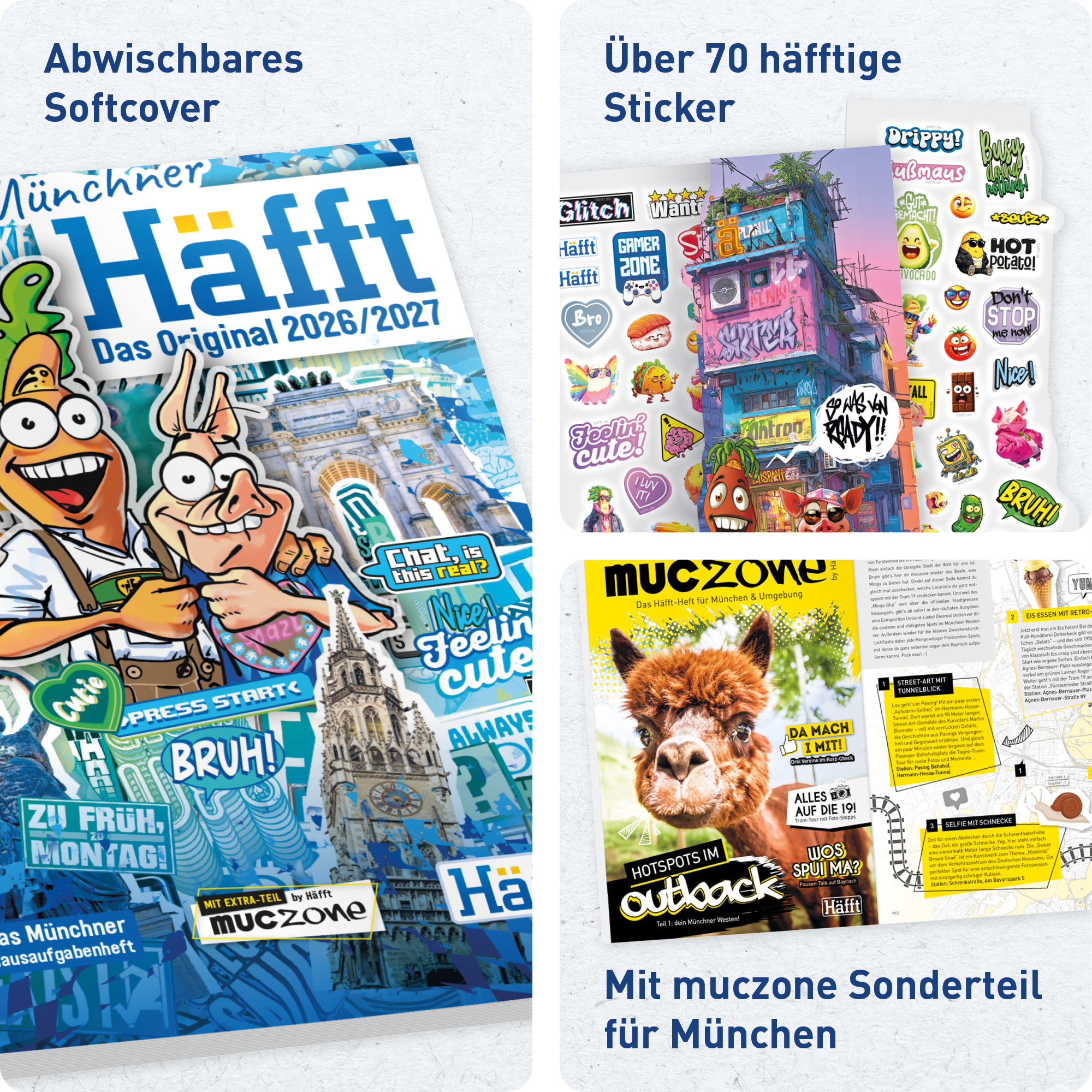 Artikelbild 2 des Artikels “Häfft Original Hausaufgabenheft A5 2026/2027 [Stickermania München] “