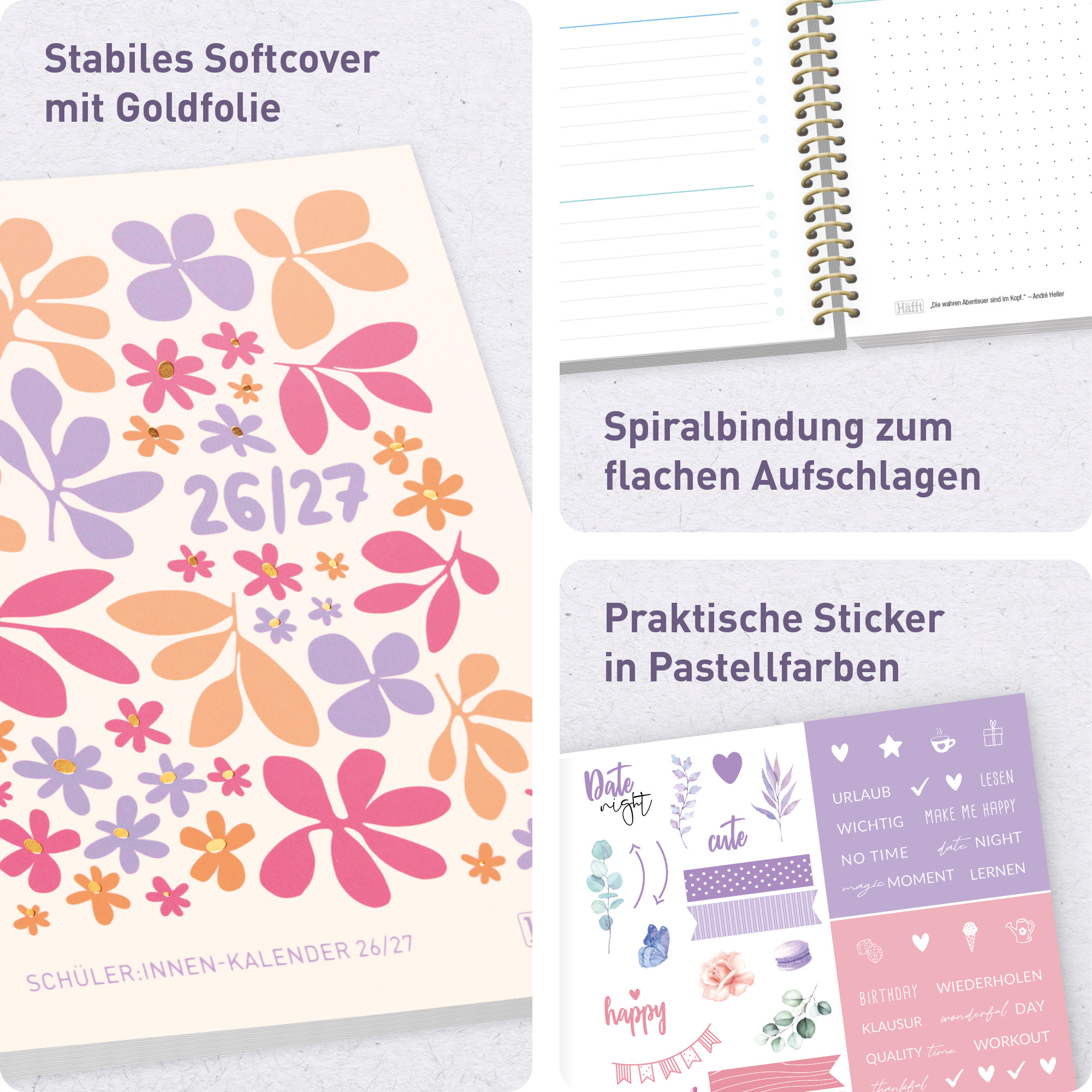 Artikelbild 2 des Artikels “College-Timer A5 2026/2027 [Daisy & Leaf] “