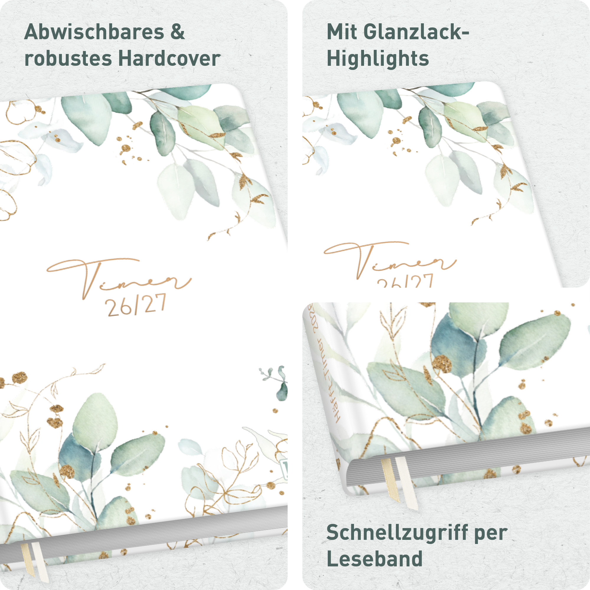 Artikelbild 2 des Artikels “Häfft-Timer A5 2026/2027 [Blattgold] “