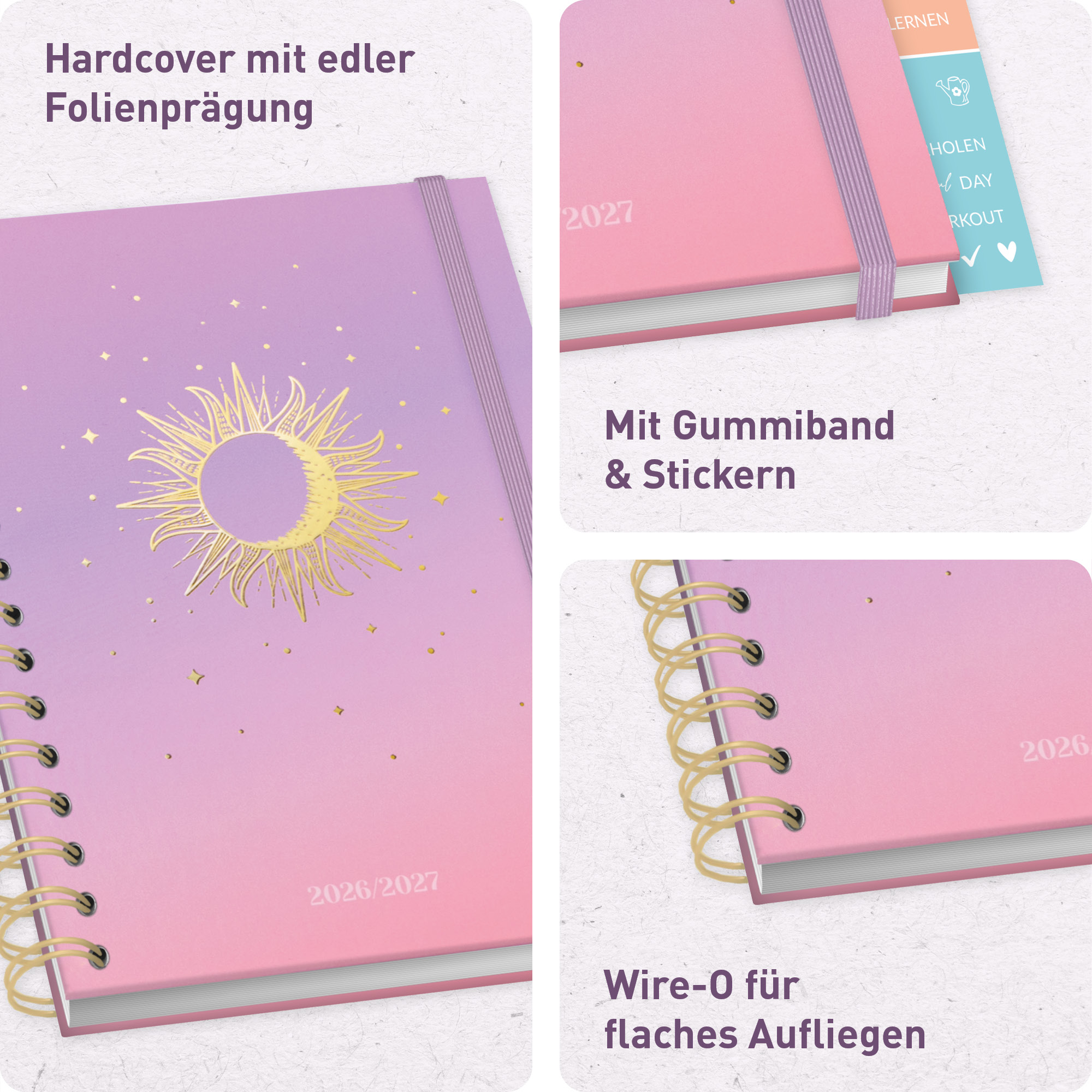 Artikelbild 2 des Artikels “Häfft-Timer Fancy A5 2026/2027 [Midnight Sun] “