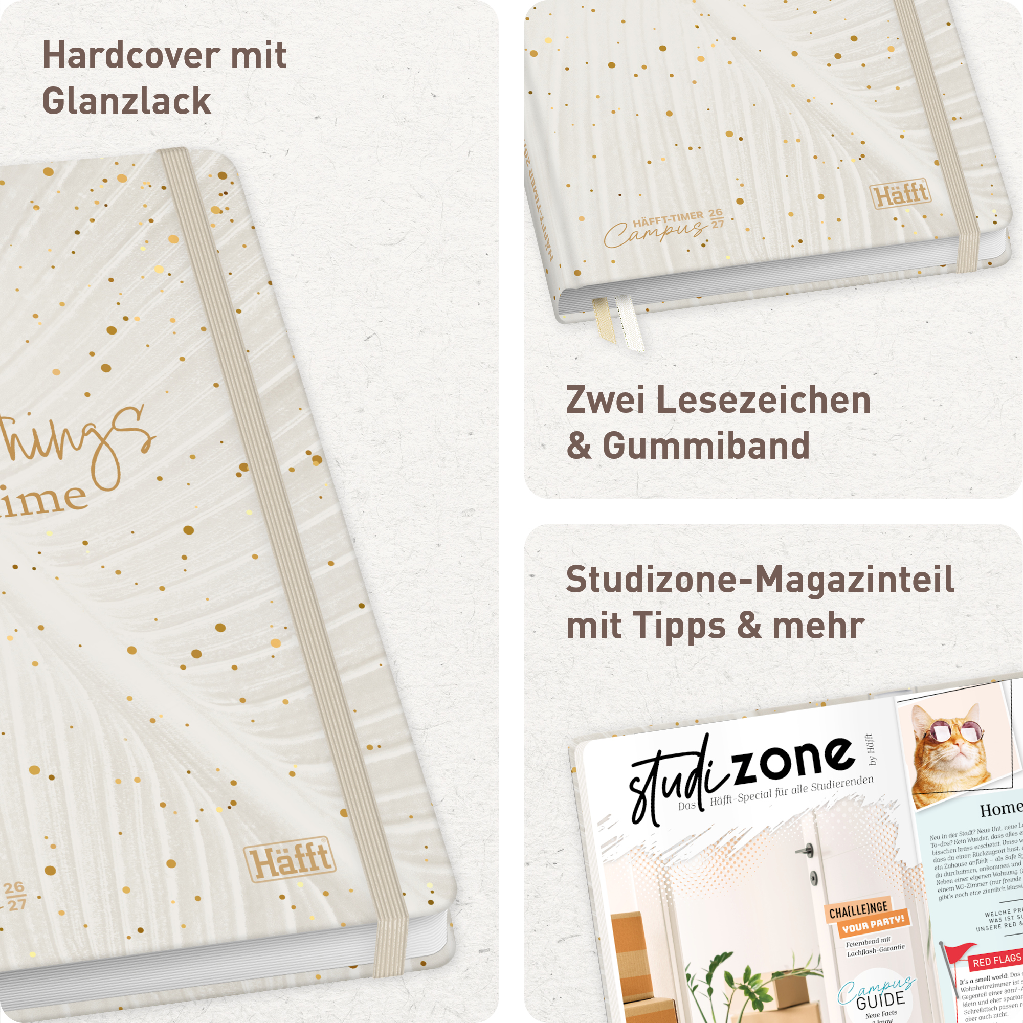 Artikelbild 2 des Artikels “Häfft-Timer Campus A5 2026/2027 [Sparkling Leaf] “