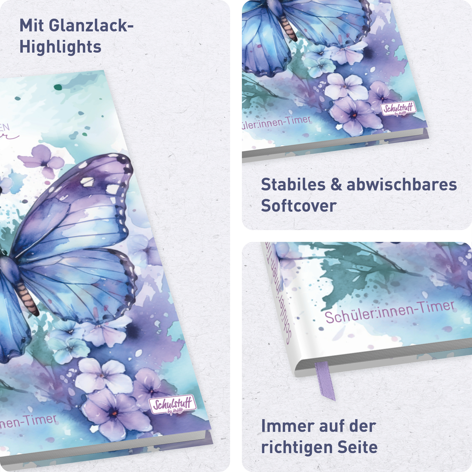 Artikelbild 2 des Artikels “Schulstuff Schüler:innen-Timer A5 2026/2027 [Butterfly] “