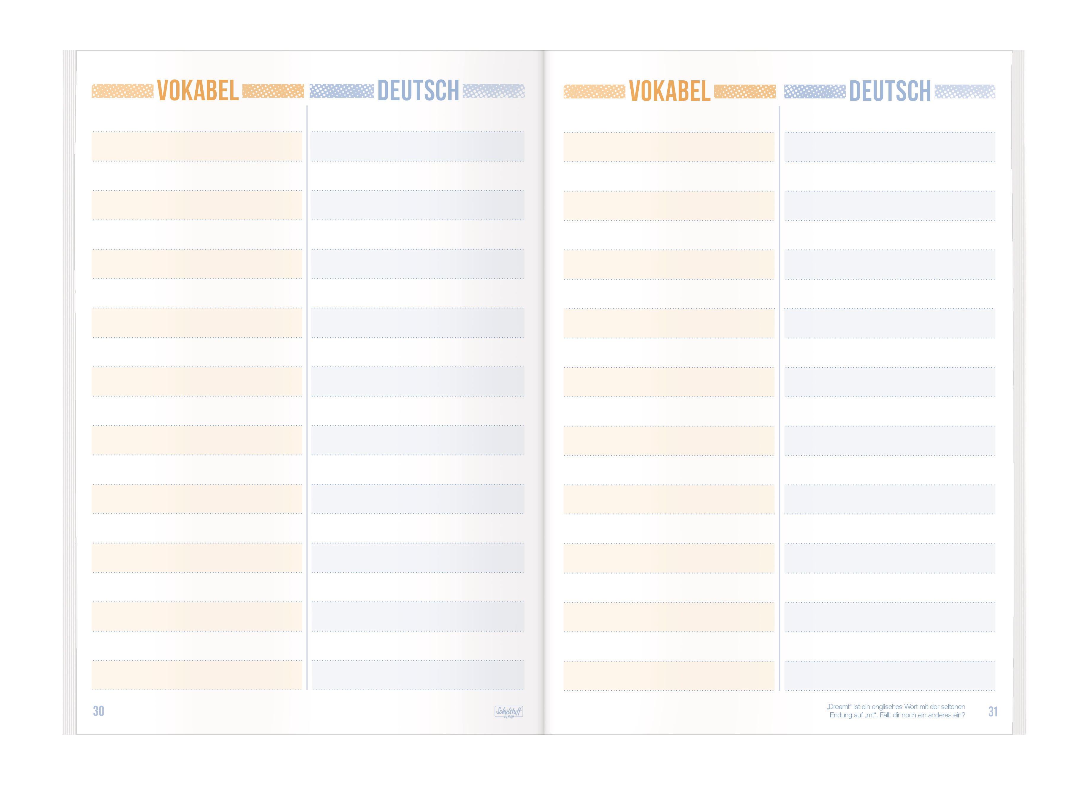 Artikelbild 2 des Artikels “Schulstuff Vokabelheft A5 [Golden Gate “