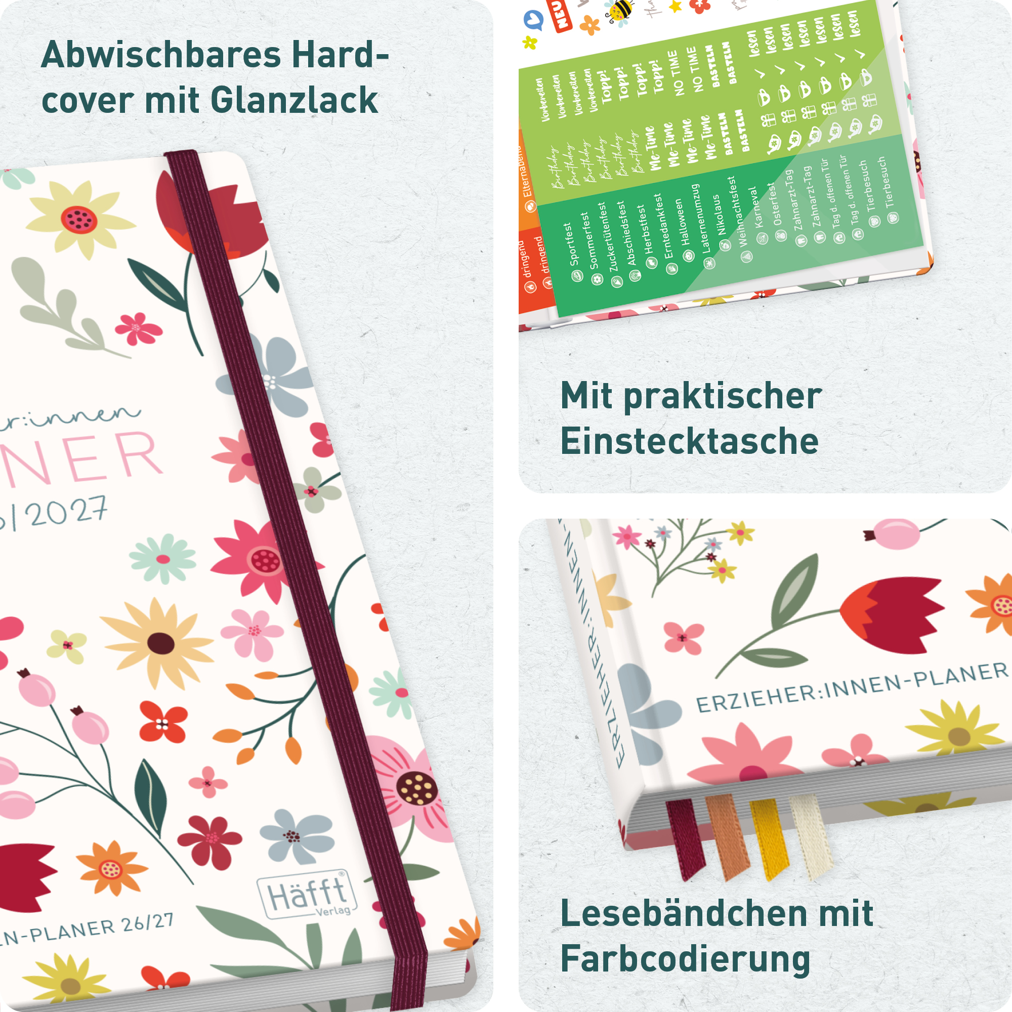 Artikelbild 2 des Artikels “Erzieher-Planer A5+ 26/27  [Wild Flower] “