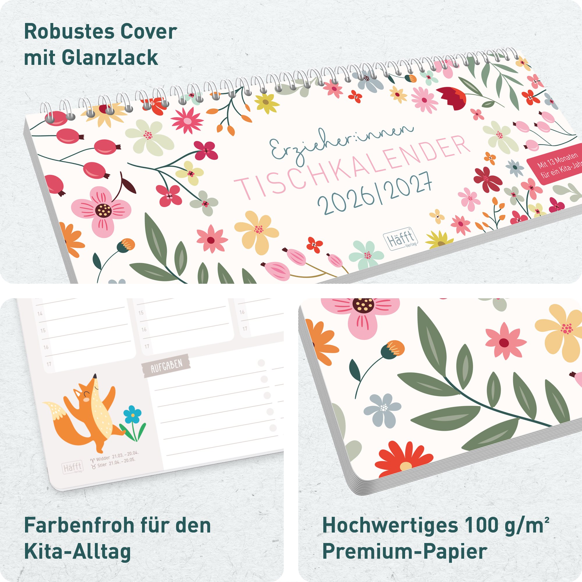 Artikelbild 2 des Artikels “Tischkalender Erzieher 26/27 [Wild Flower] “