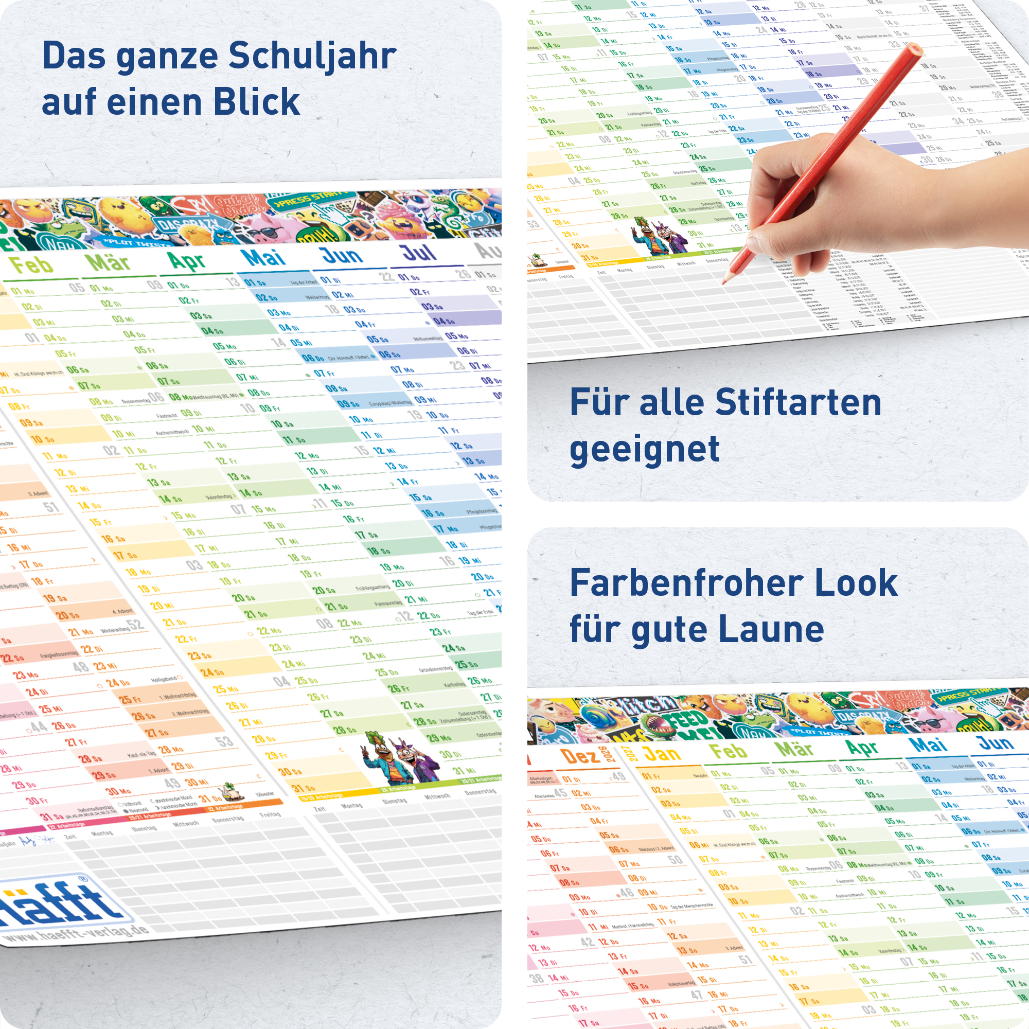 Artikelbild 2 des Artikels “Wandkalender Schuljahr 2026/2027 A1 + [Brot & Schwein] “