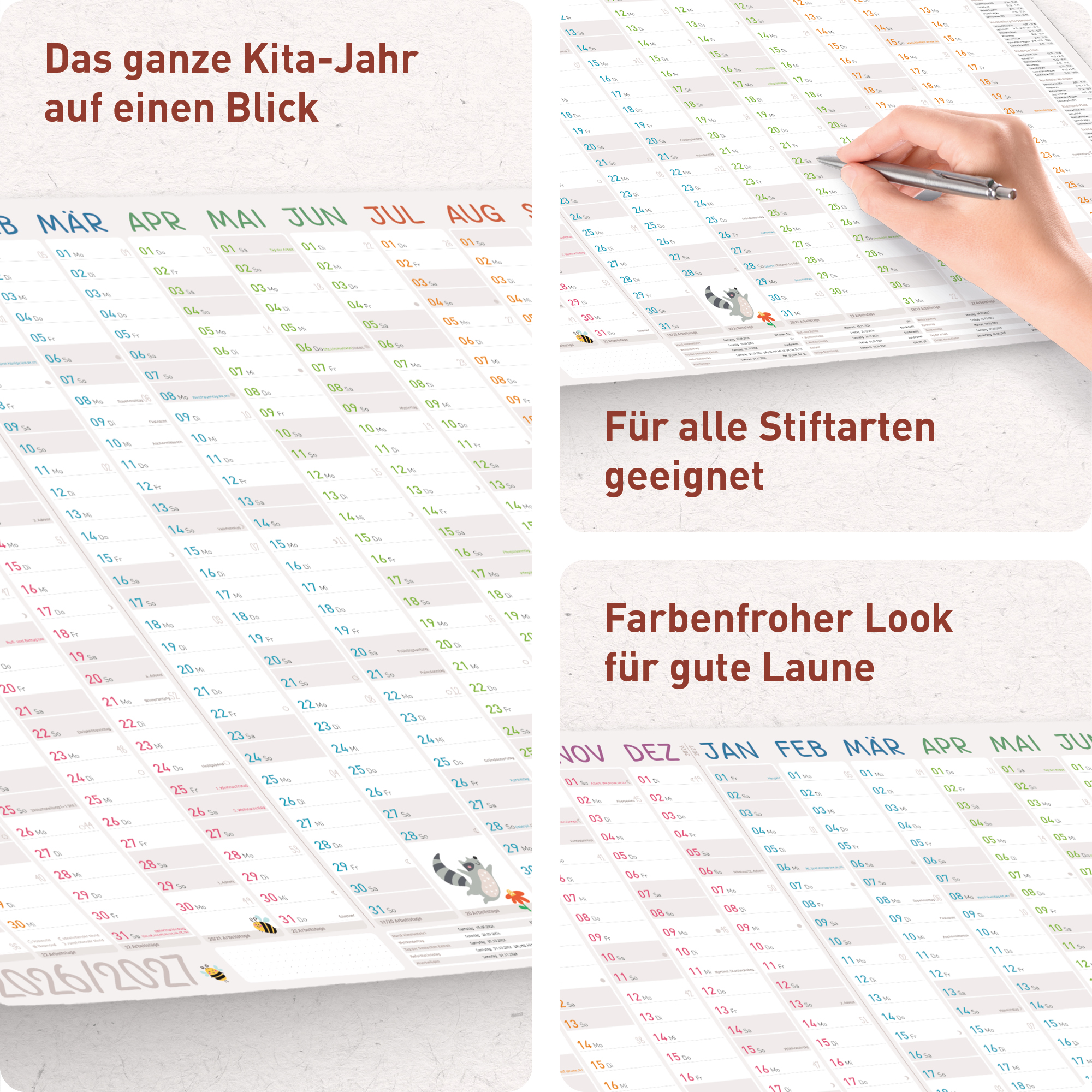 Artikelbild 2 des Artikels “Wandkalender Kita-Planer A1 + 2026/2027 “