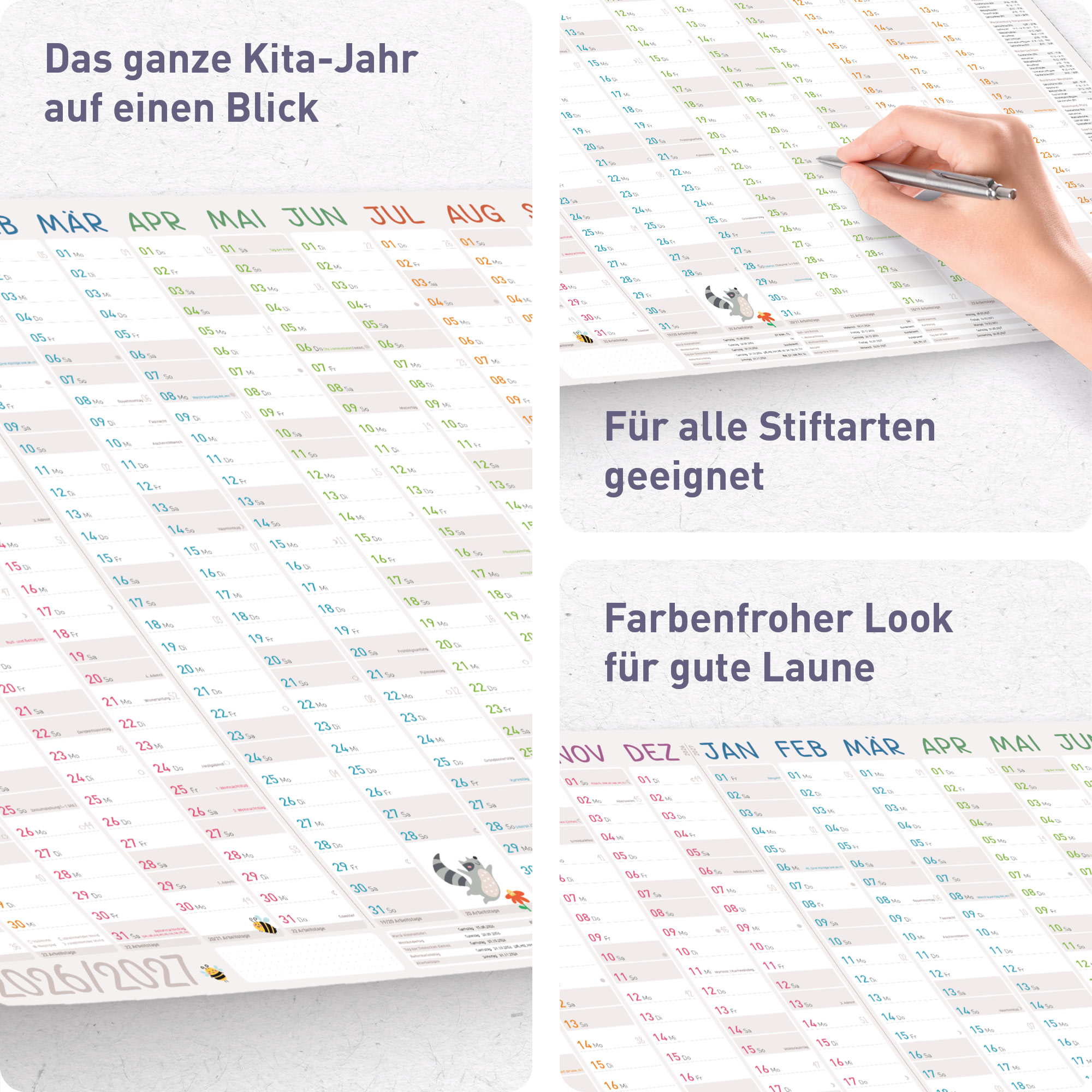 Artikelbild 2 des Artikels “Wandkalender Kita-Planer A1 + 2026/2027 “