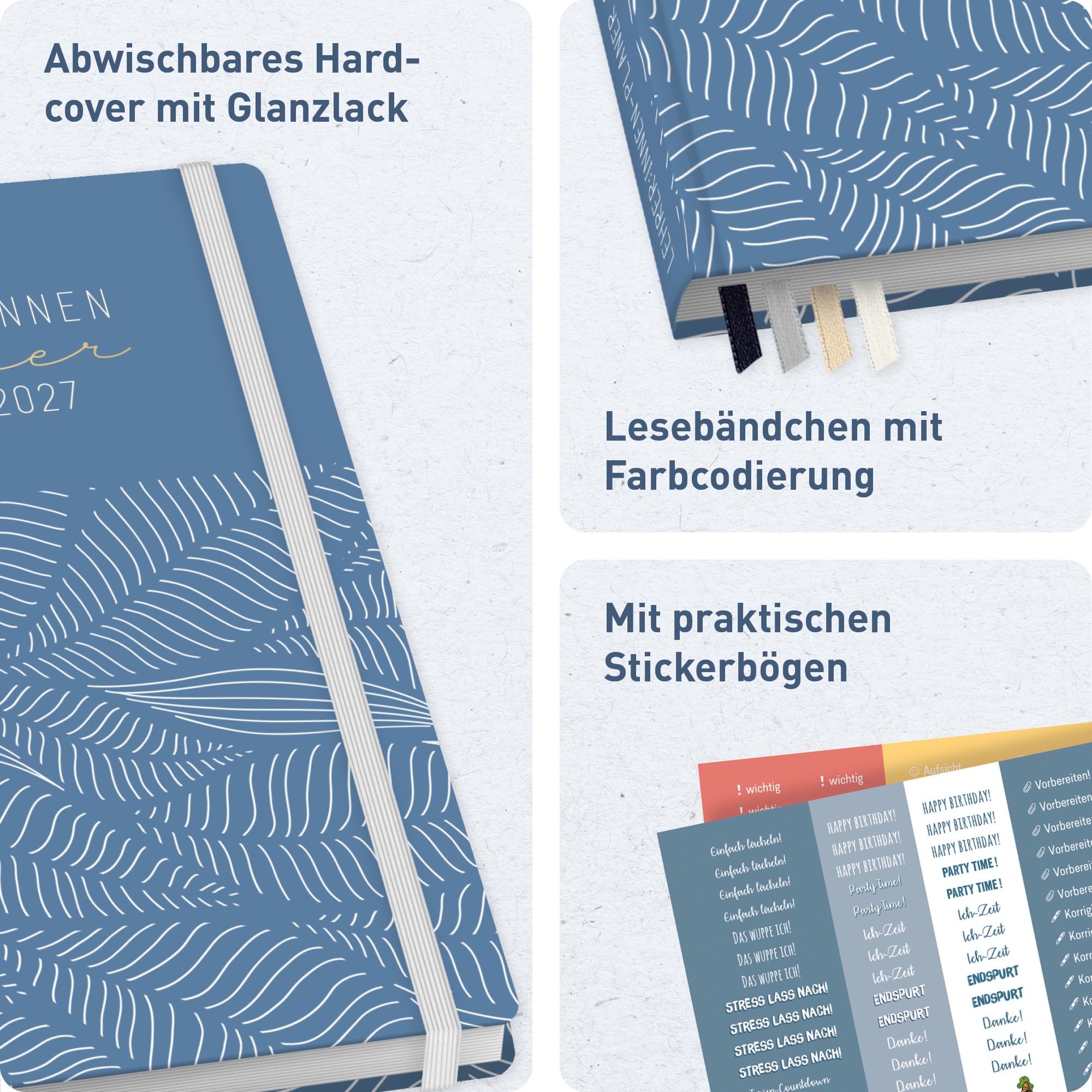 Artikelbild 2 des Artikels “Lehrer-Planer A5+ 26/27 [Fine Leaves Blue] “