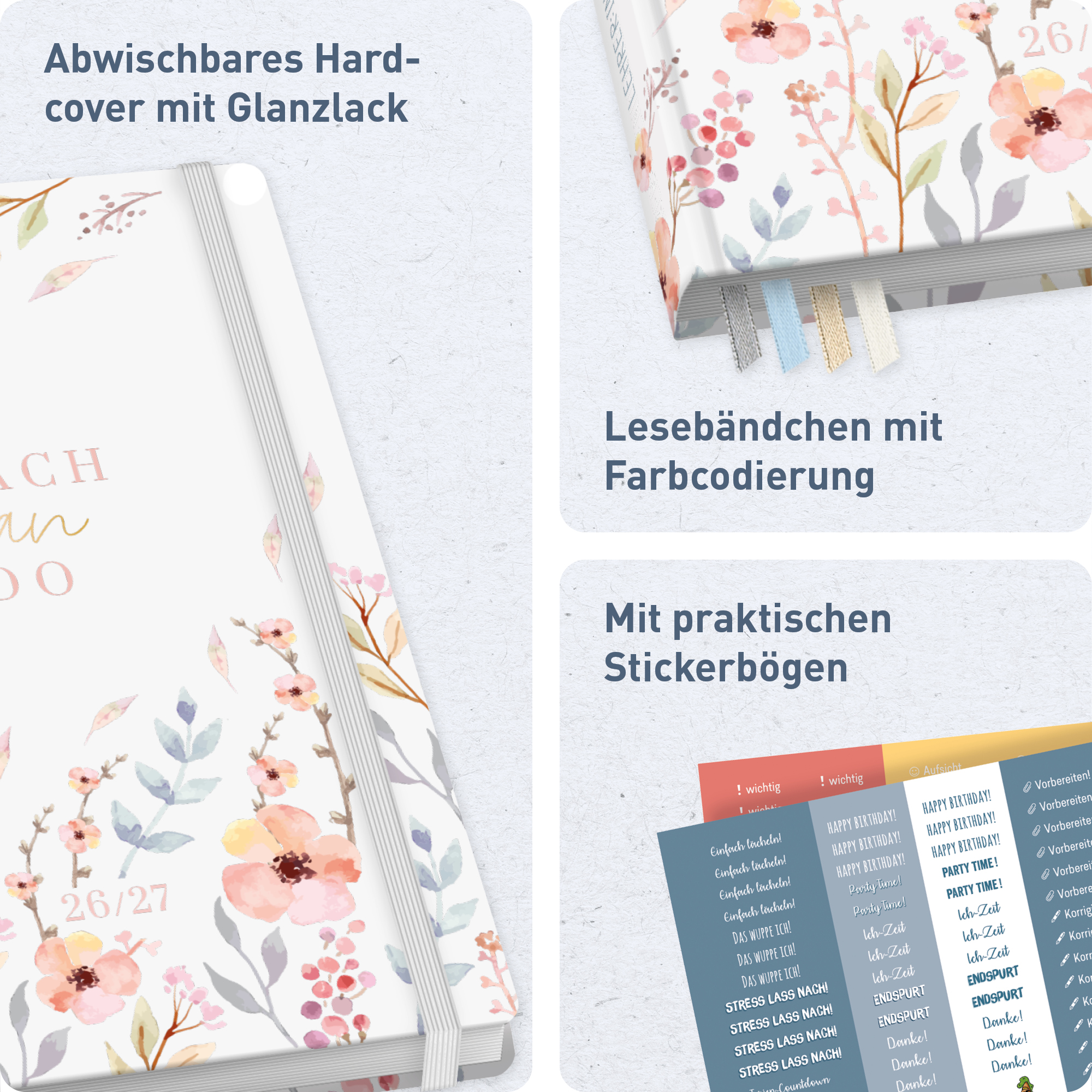 Artikelbild 2 des Artikels “Lehrer-Planer A5+ 26/27 [Sweet Flowers] “