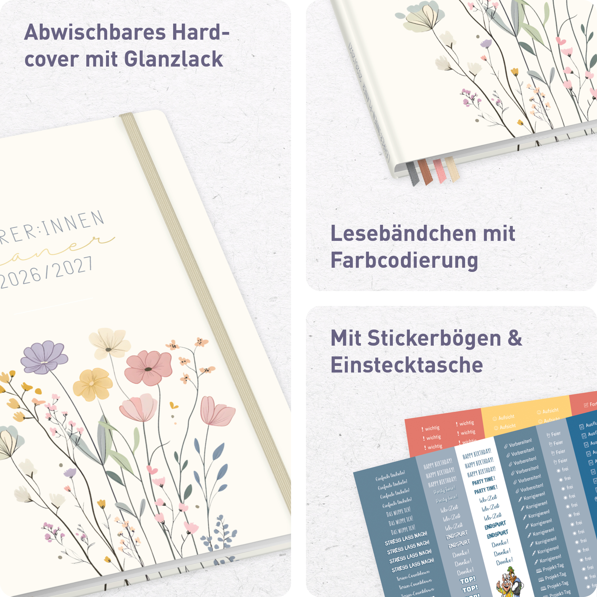 Artikelbild 2 des Artikels “Lehrer-Planer Maxi A4+ 26/27 [Flower Joy] “