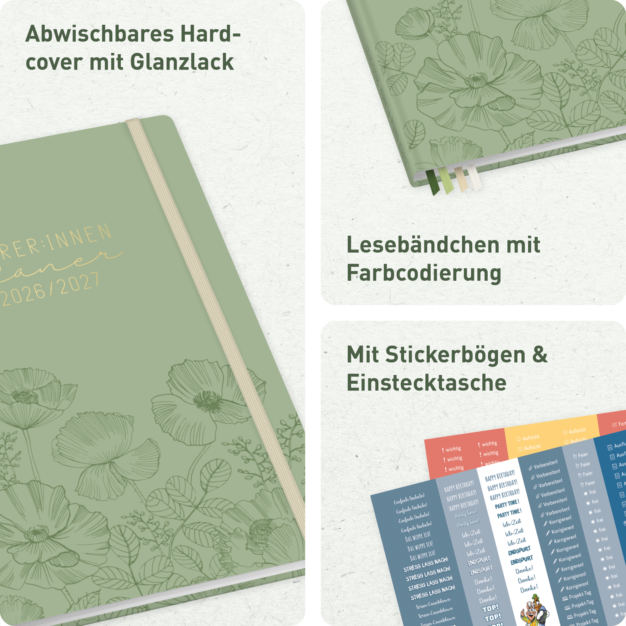 Artikelbild 2 des Artikels “Lehrer-Planer Maxi A4+ 26/27 [Green Poppy] “