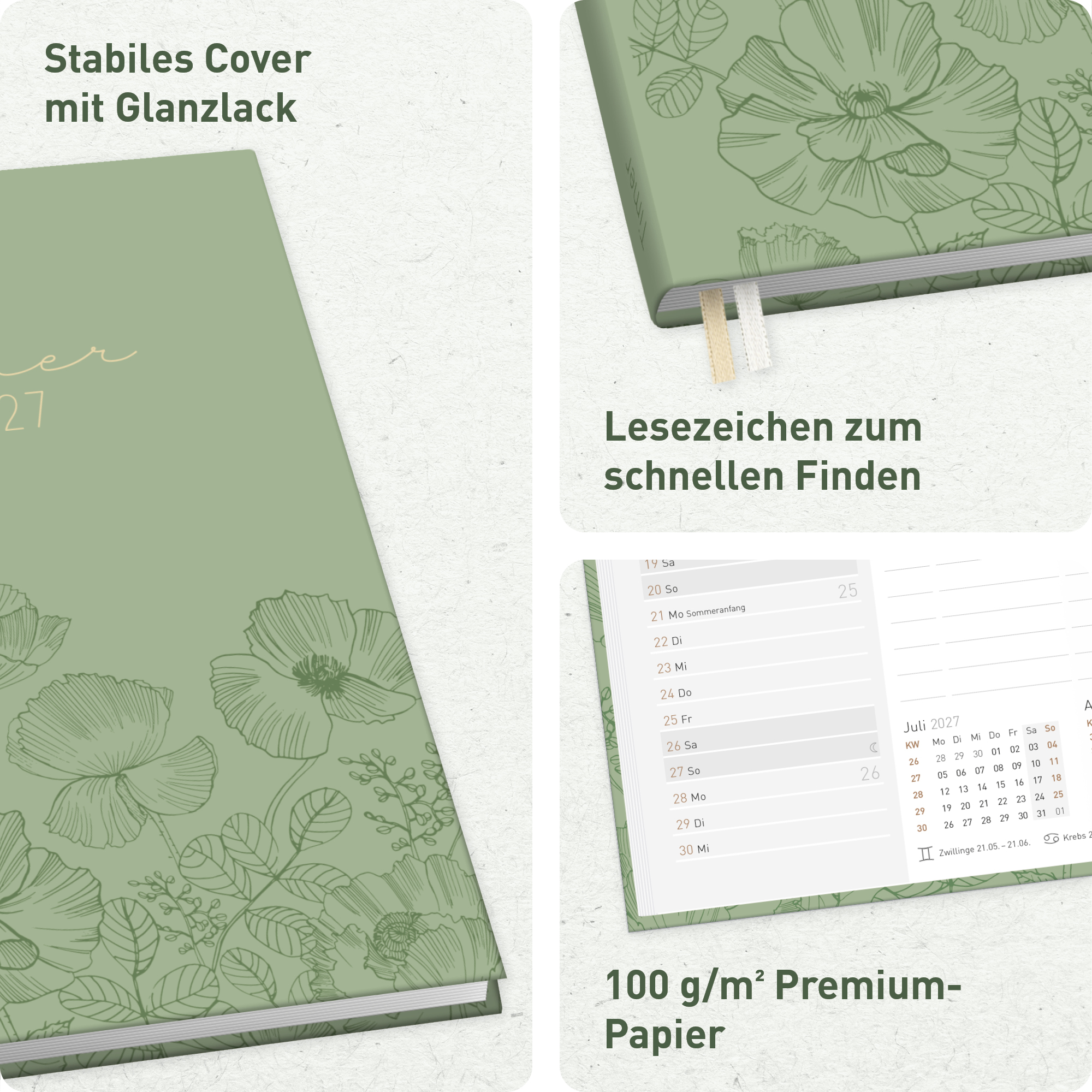 Artikelbild 2 des Artikels “Chäff-Timer A5 2026/2027 [Green Poppy] “