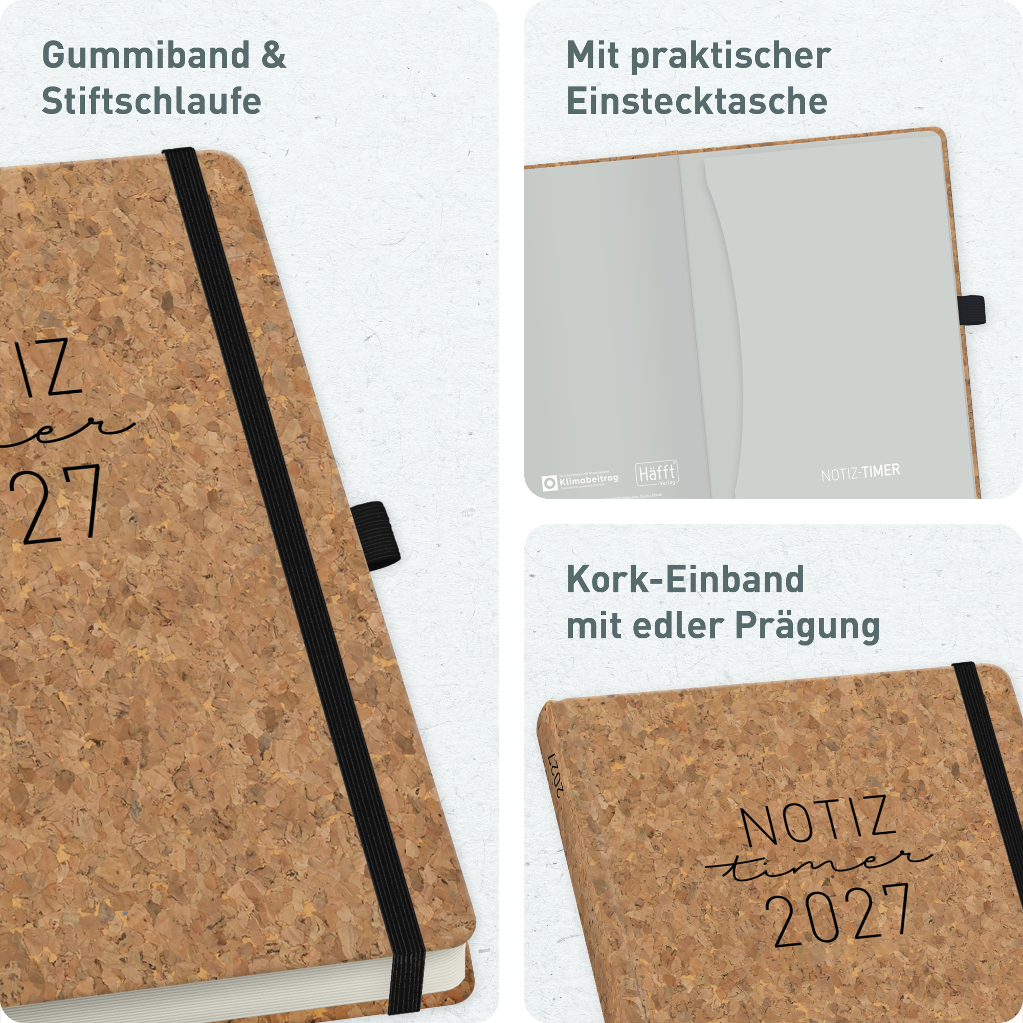 Artikelbild 2 des Artikels “Wochen-Notiz-Kalender 2026/2027 A5 [Kork] “