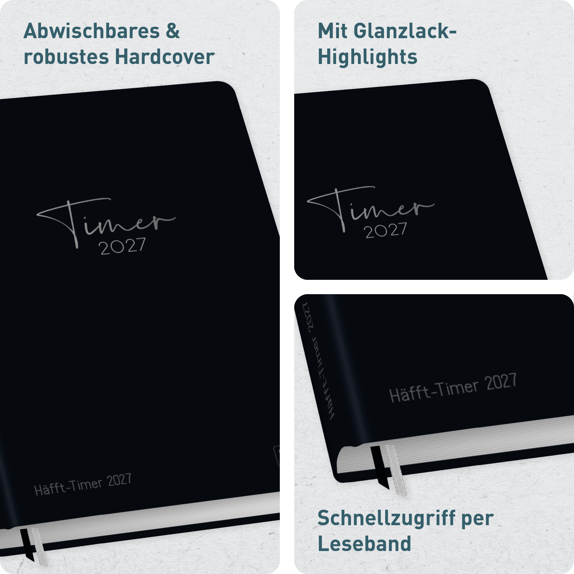 Artikelbild 2 des Artikels “Häfft-Timer 2027 A5 [Black Edition] “