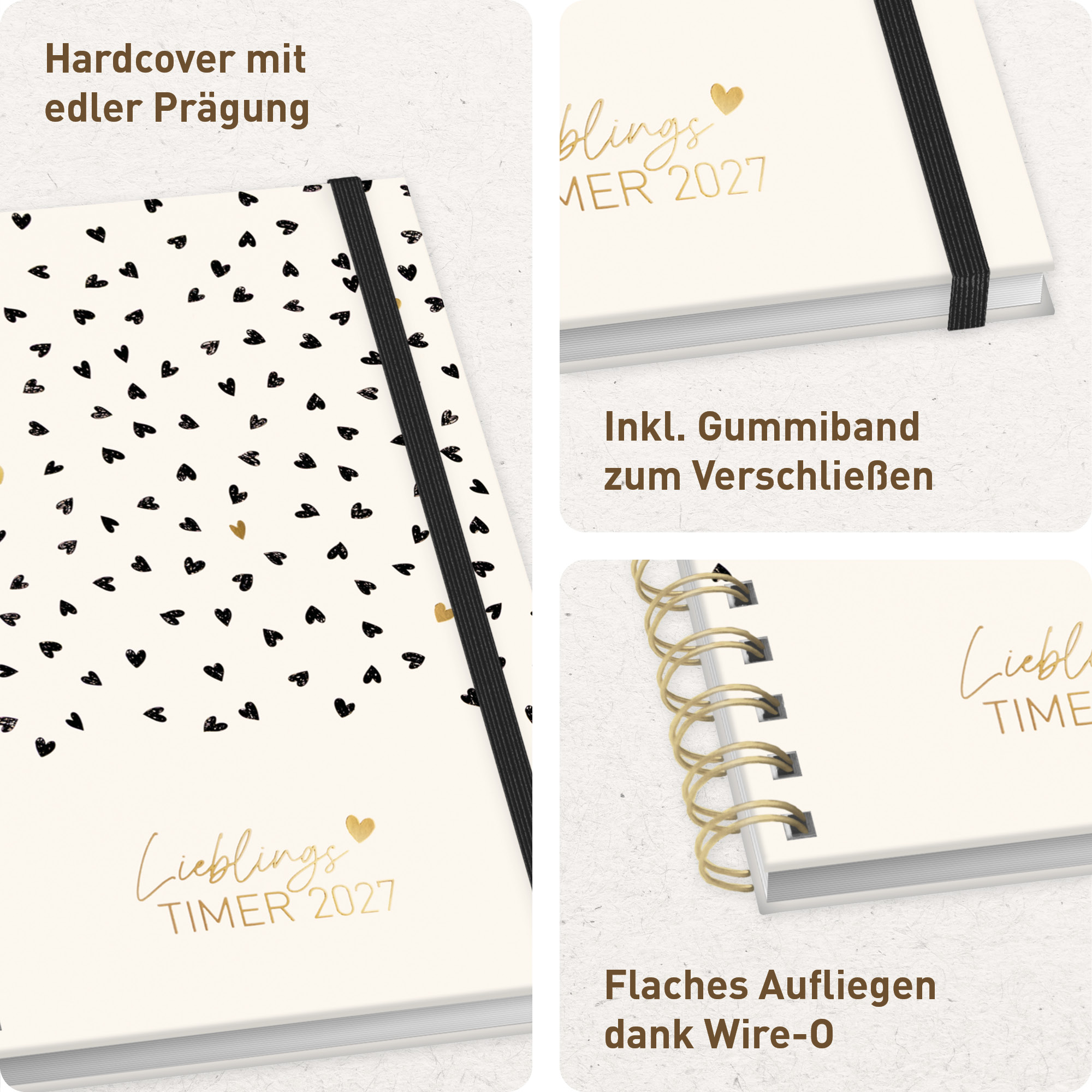 Artikelbild 2 des Artikels “Lieblings-Timer A5 2027 [Golden Hearts] “