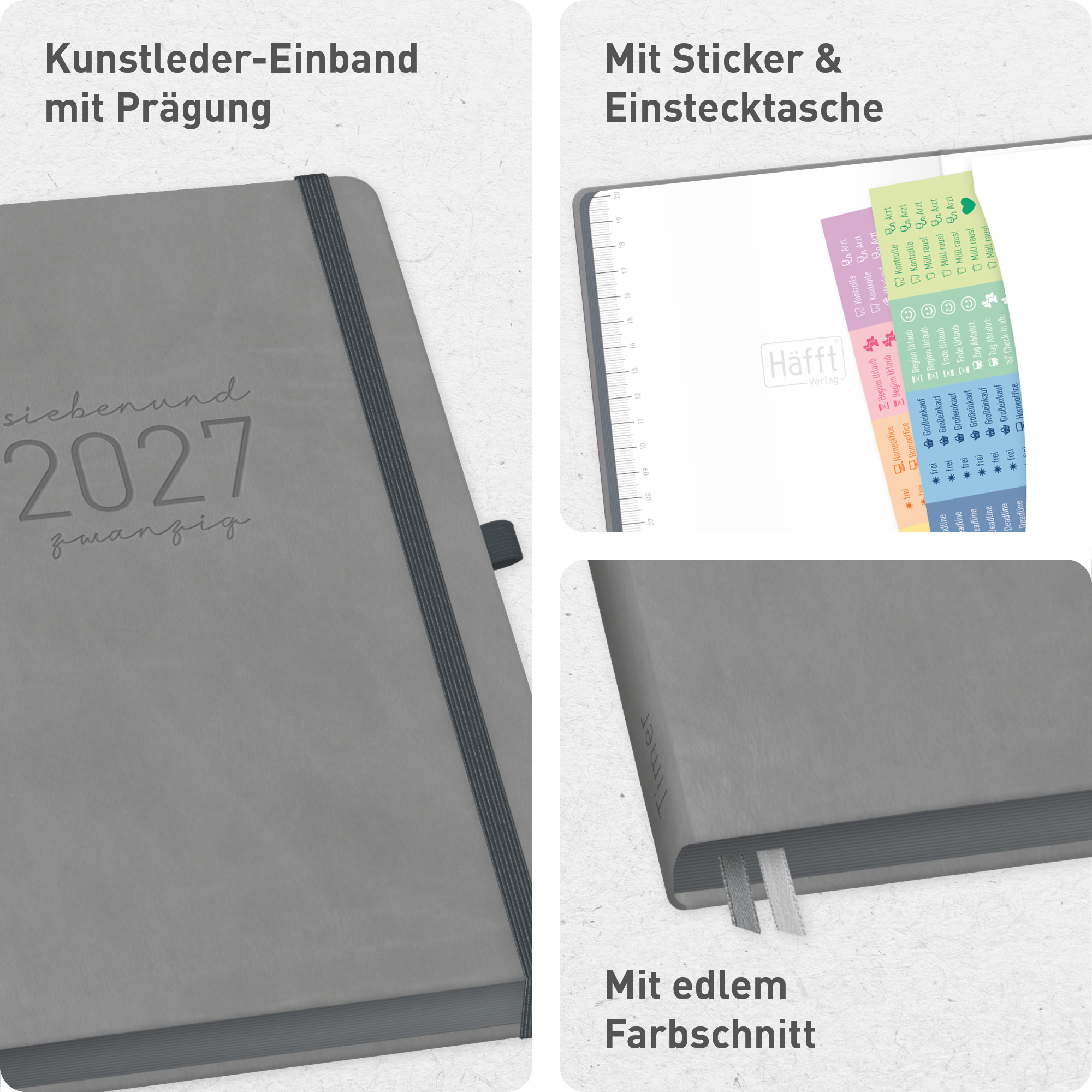 Artikelbild 2 des Artikels “Chäff-Timer Deluxe A5 2027 [Grey Edition] “