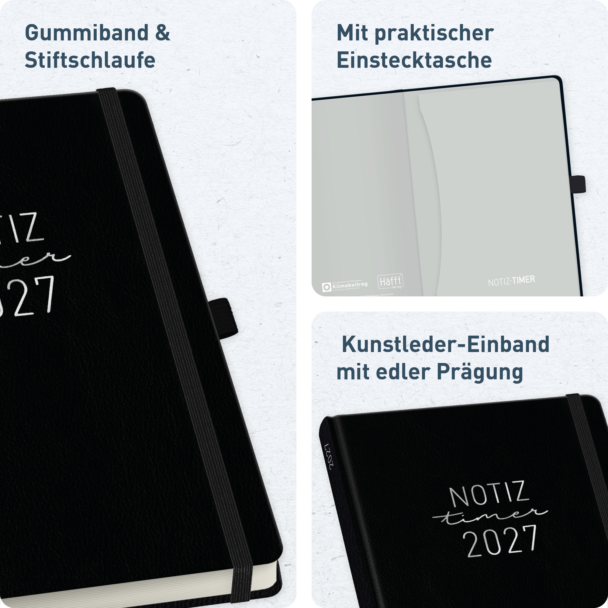 Artikelbild 2 des Artikels “Wochen-Notiz-Kalender A5 2027 [Schwarz] “