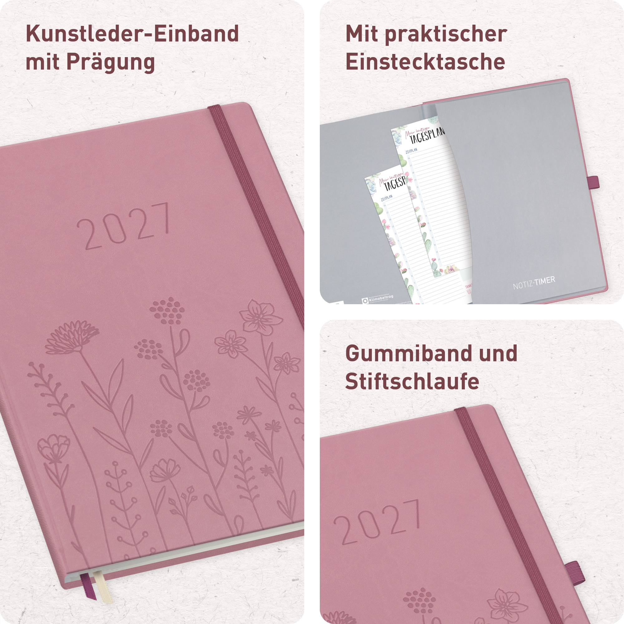 Artikelbild 2 des Artikels “Wochen-Notiz-Kalender A4 2027 [Fine Flowers] “