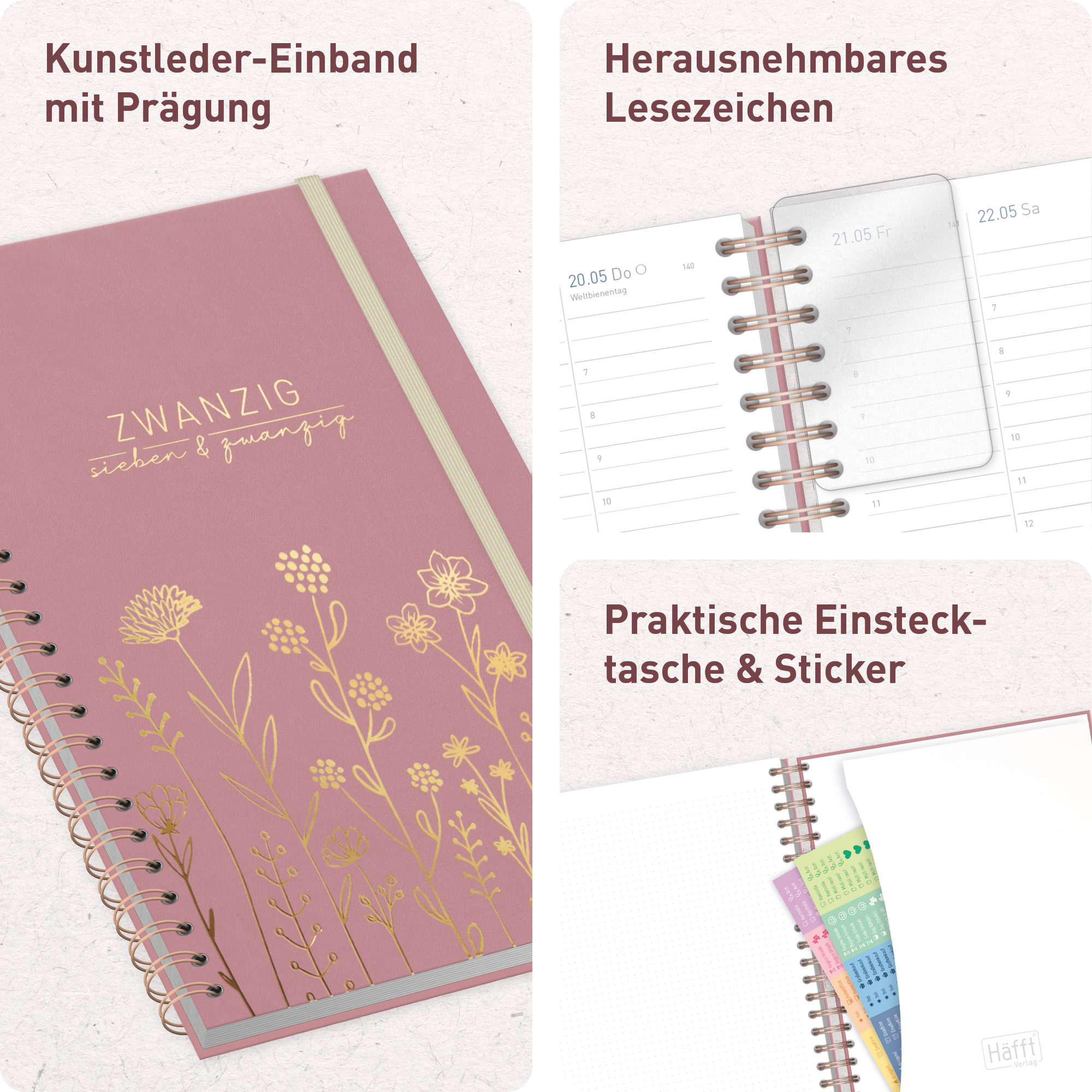 Artikelbild 2 des Artikels “Business-Timer Maxi A4 2027 [Fine Flowers rosé] “