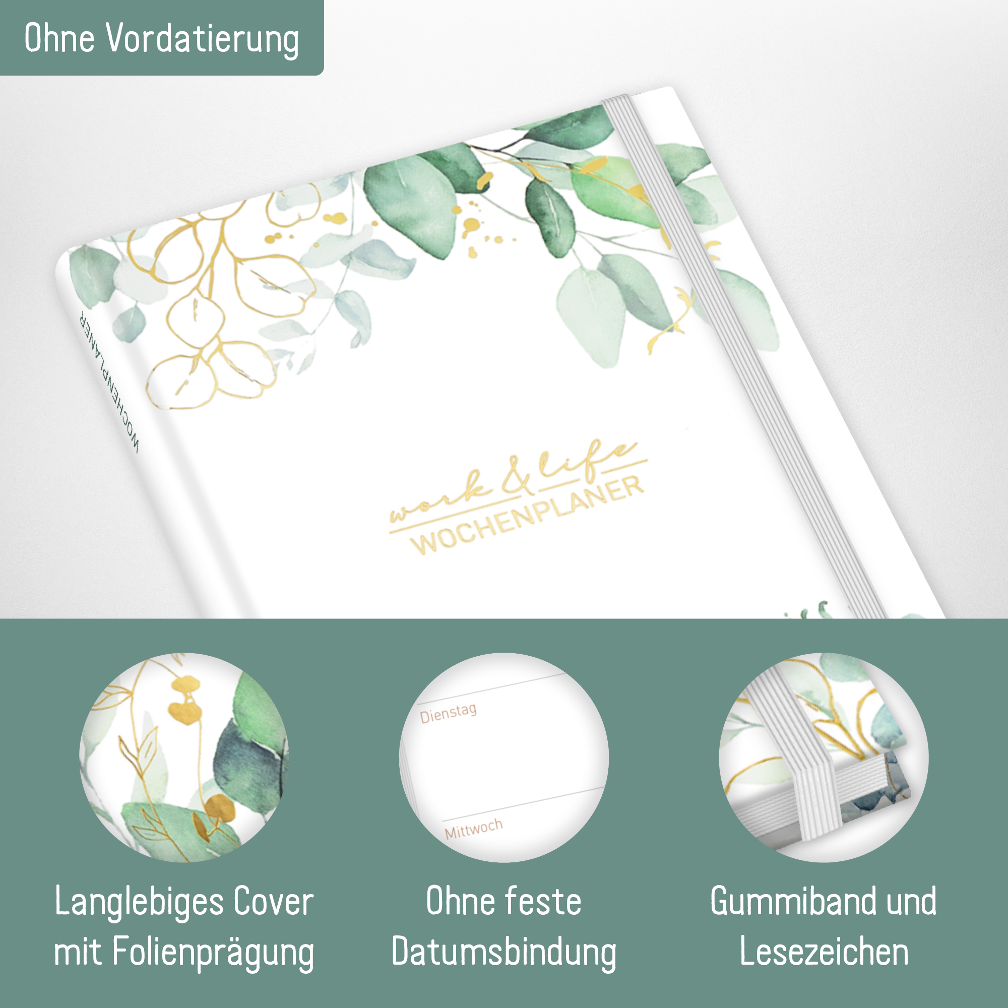 Artikelbild 2 des Artikels “Work & Life Wochenplaner A5 [Blattgold] “