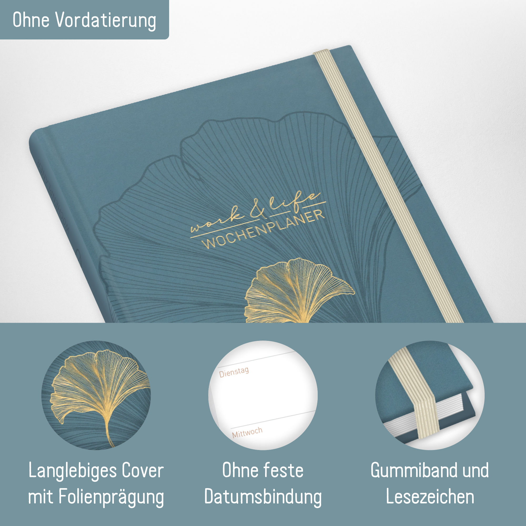 Artikelbild 2 des Artikels “Work & Life Wochenplaner A5 [Blue Ginkgo] “