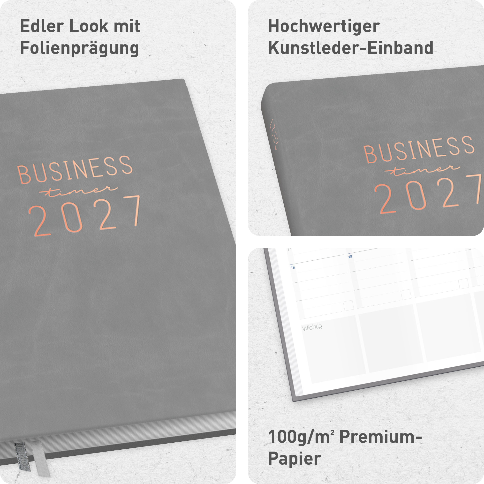 Artikelbild 2 des Artikels “Business-Timer A5 2027 [Grau-Rosé] “