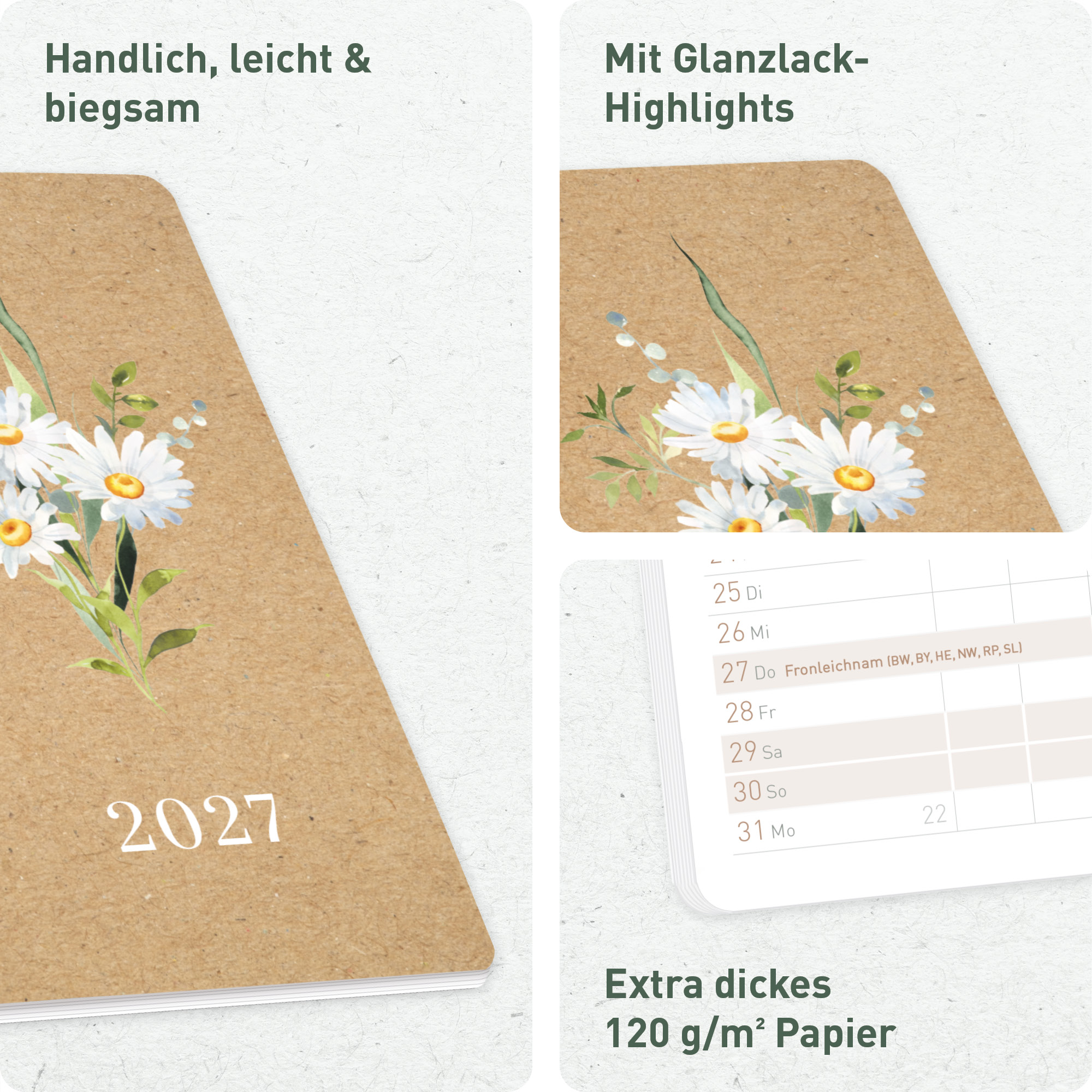 Artikelbild 2 des Artikels “Monatskalender Pocket Slim A6+ 2027 [Daisy Days] “
