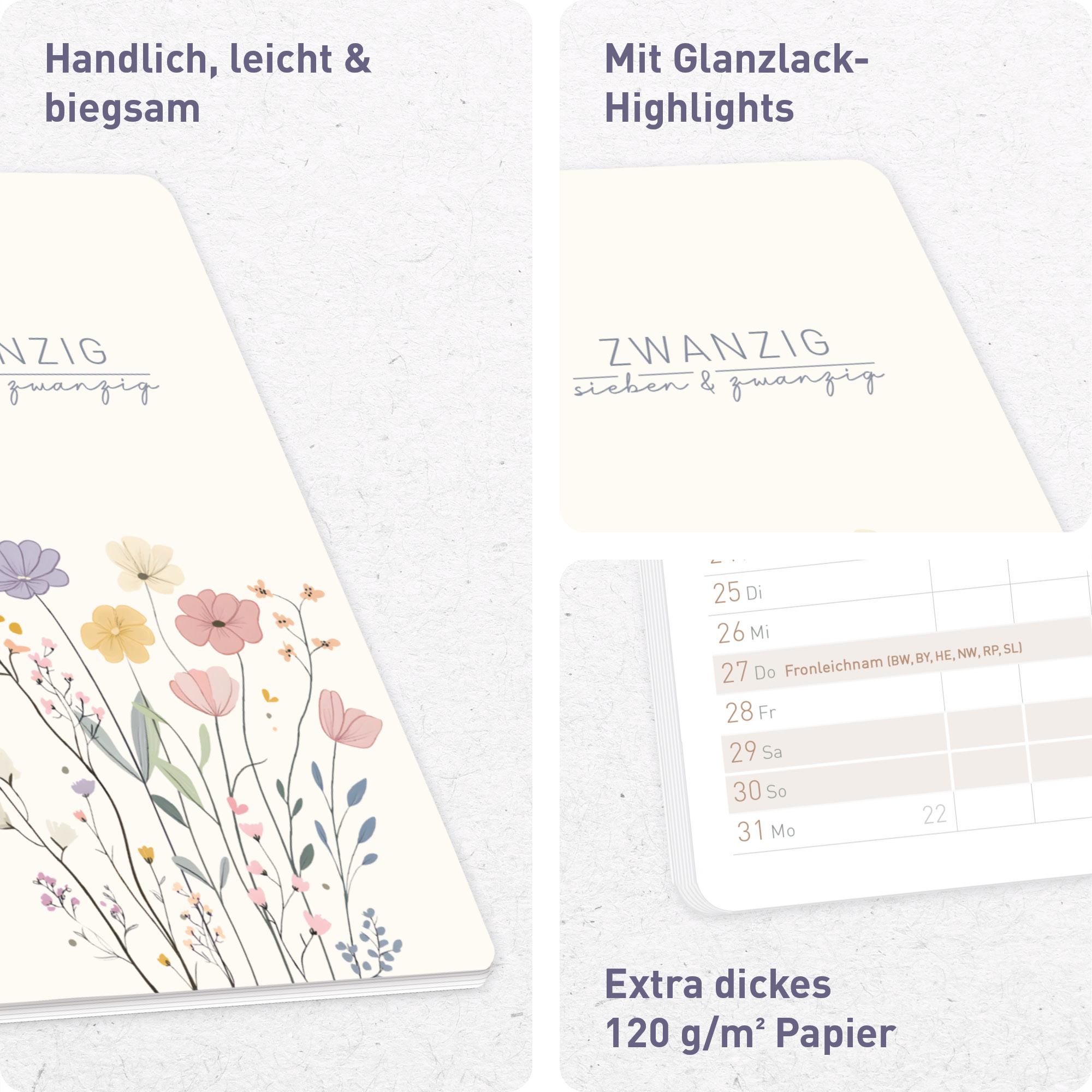 Artikelbild 2 des Artikels “Monatskalender Pocket Slim A6+ 2027 [Flower Joy] “
